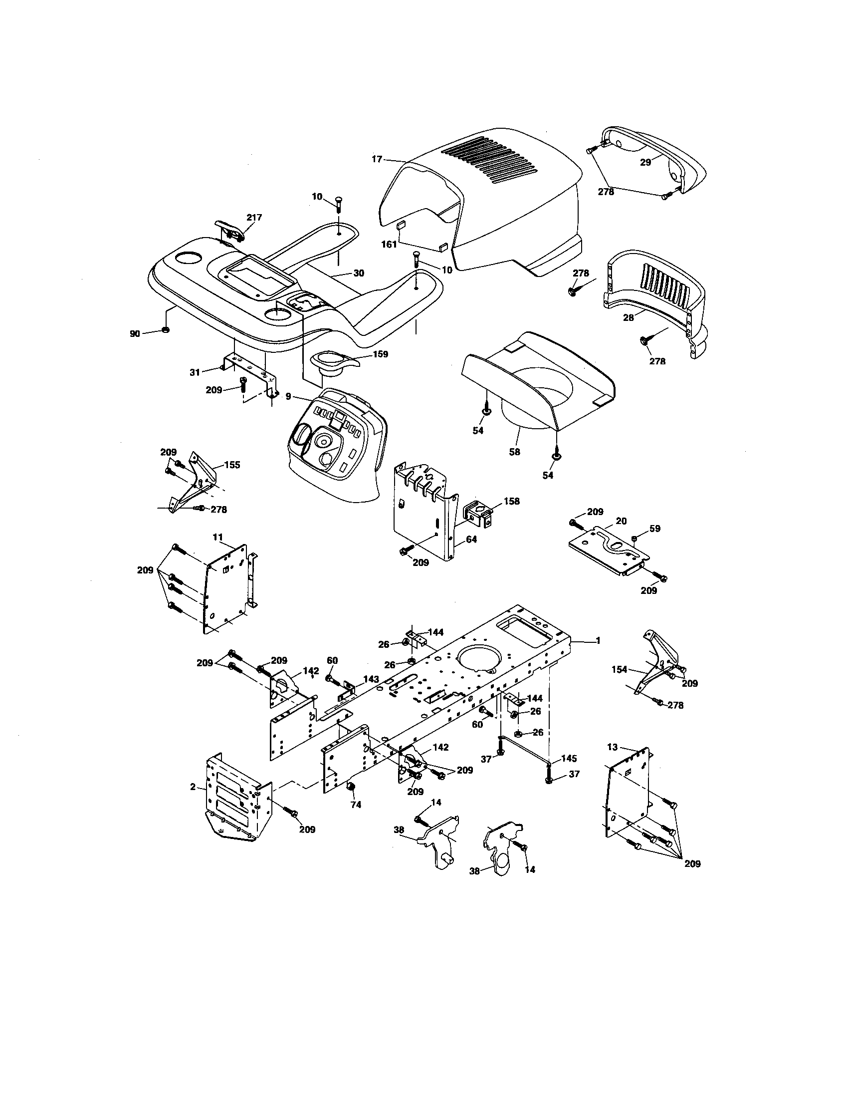 Craftsman 917275902 chassis and enclosures diagram