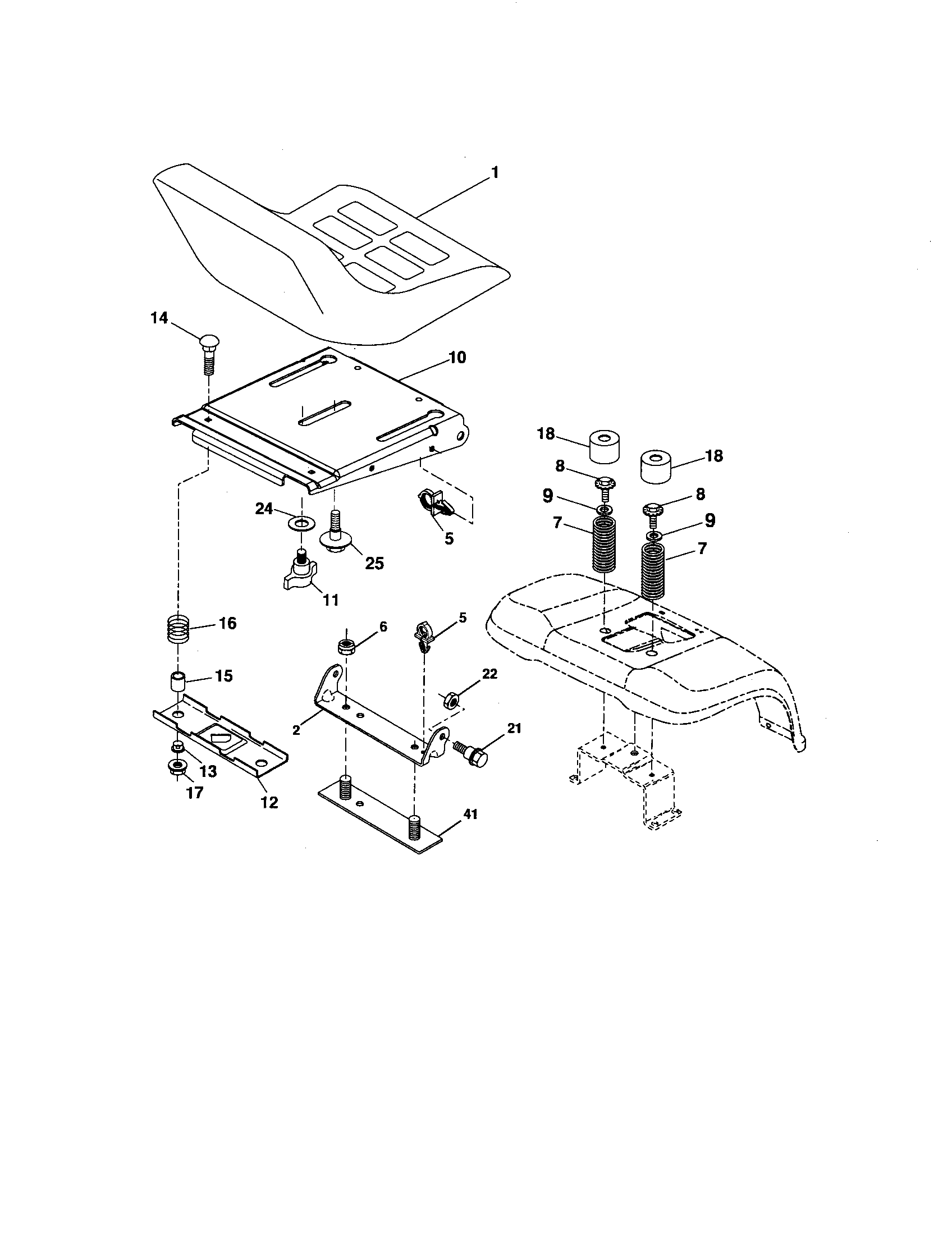 Craftsman 917275902 seat assembly diagram