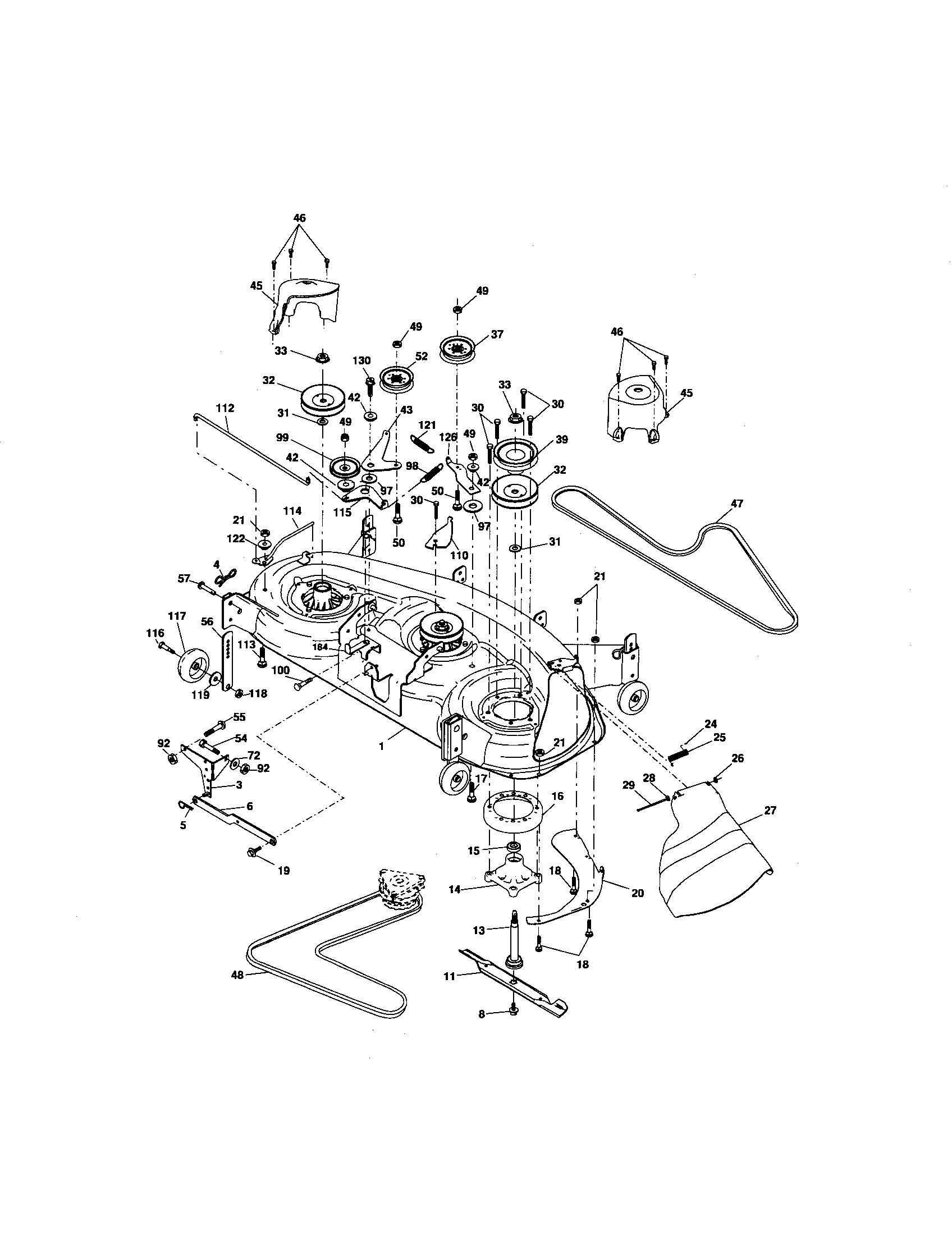 Craftsman 917275902 mower deck diagram