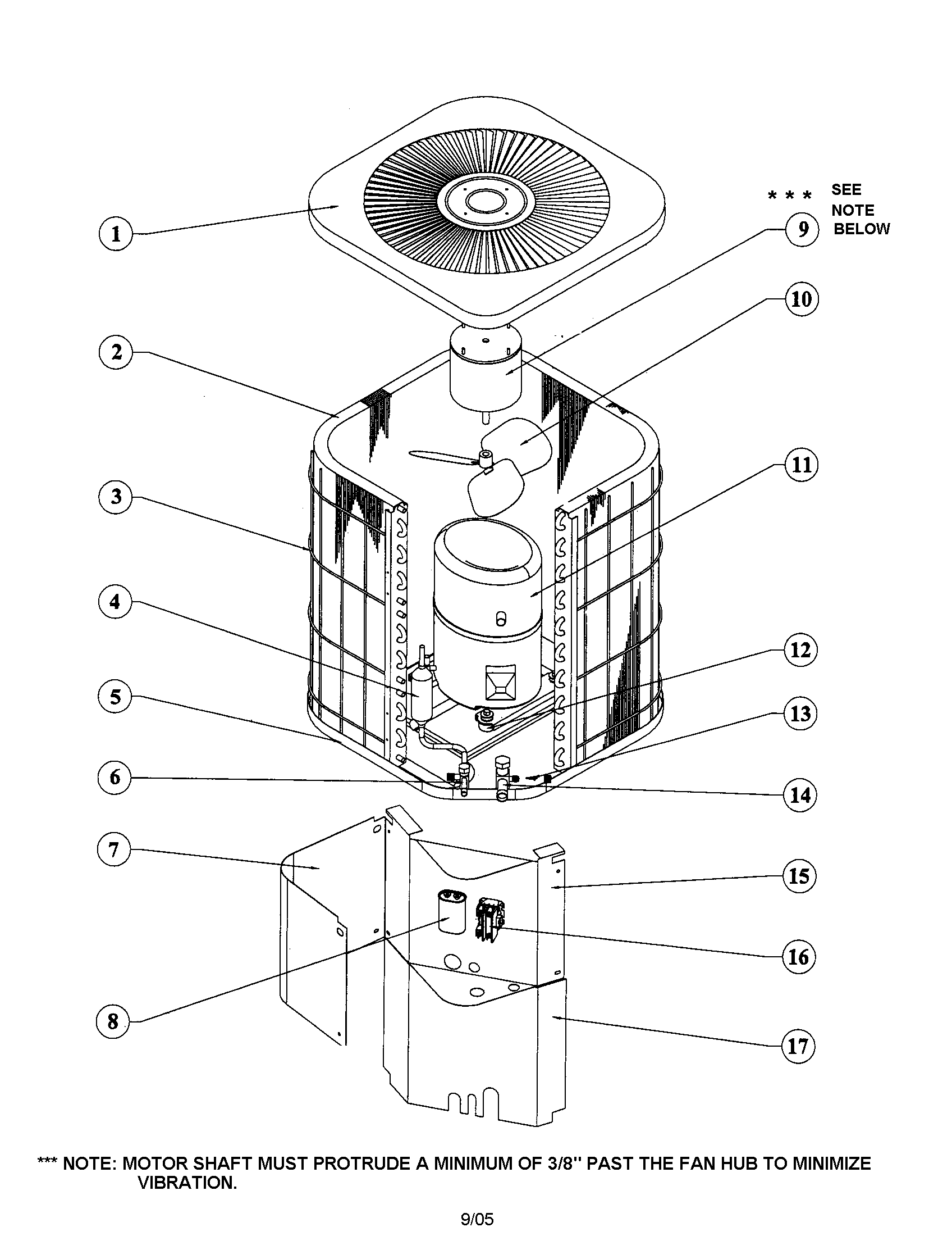 Goodman CKJ18-1 condensing unit diagram