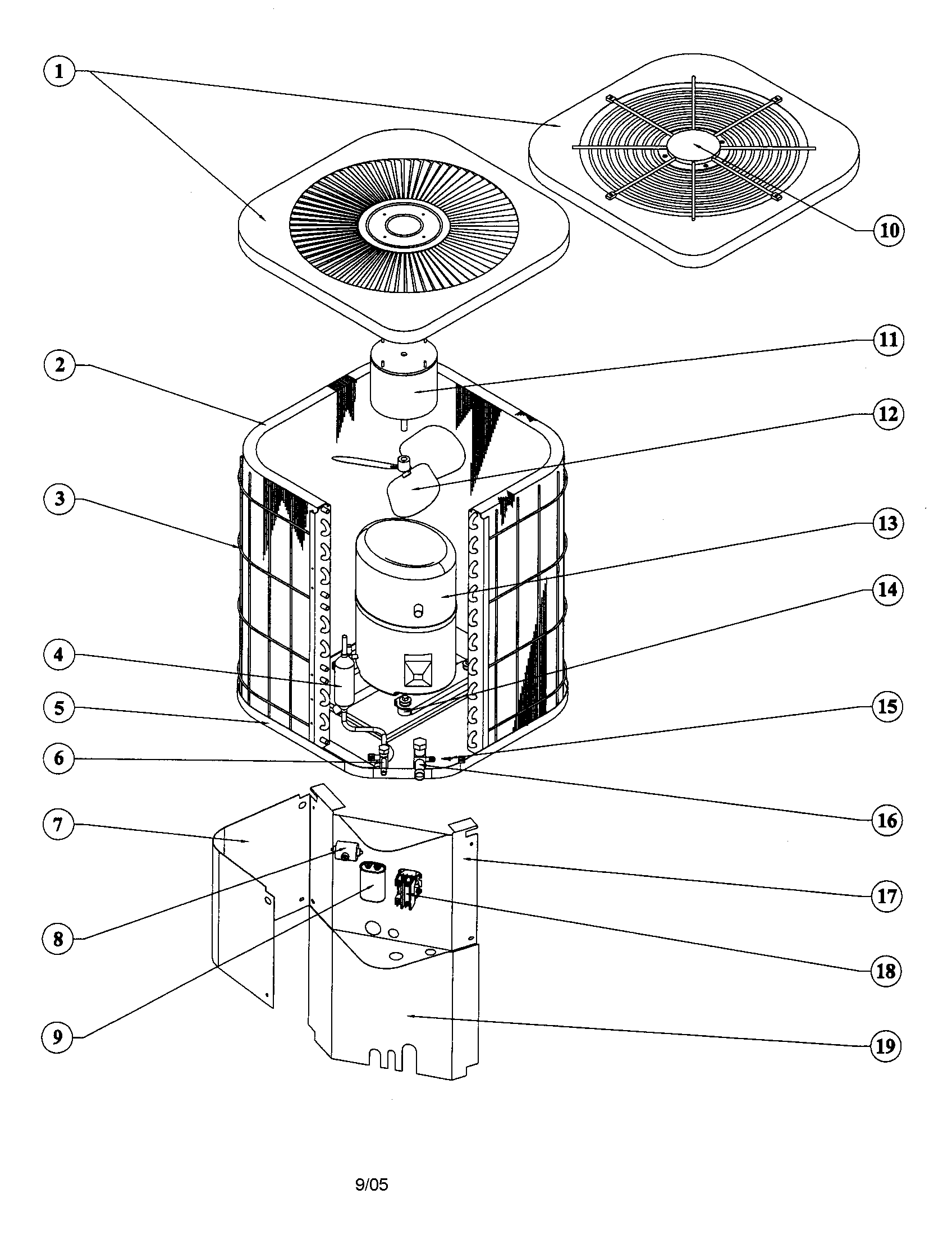 Goodman CKJ30-1 condensing unit diagram