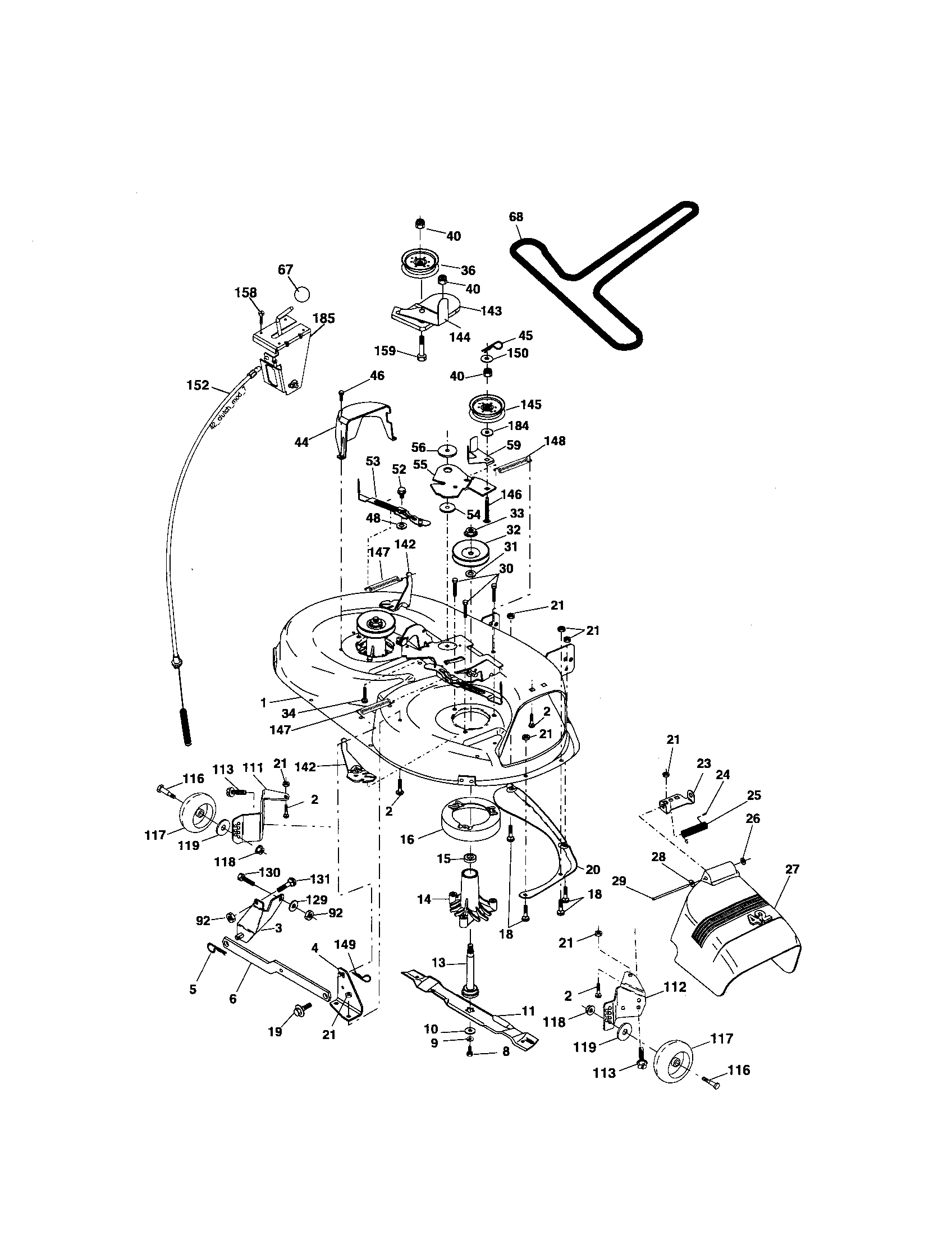 Craftsman 917275753 mower deck diagram