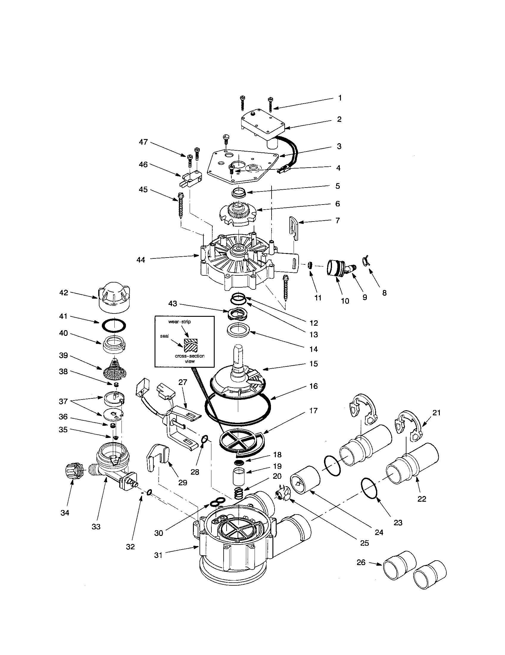 Kenmore 625388480 valve assembly diagram