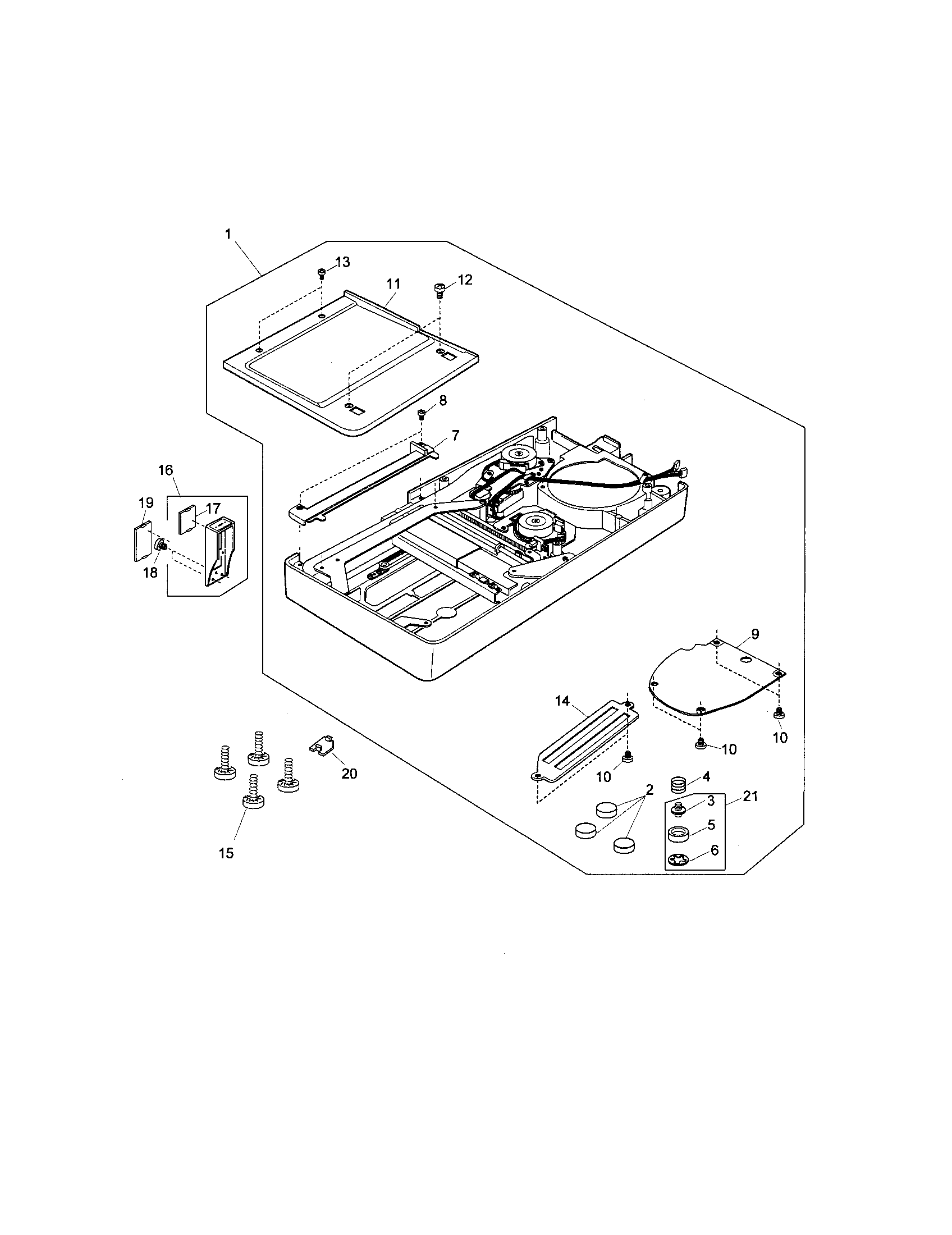 Kenmore Elite 38519005500 base unit diagram