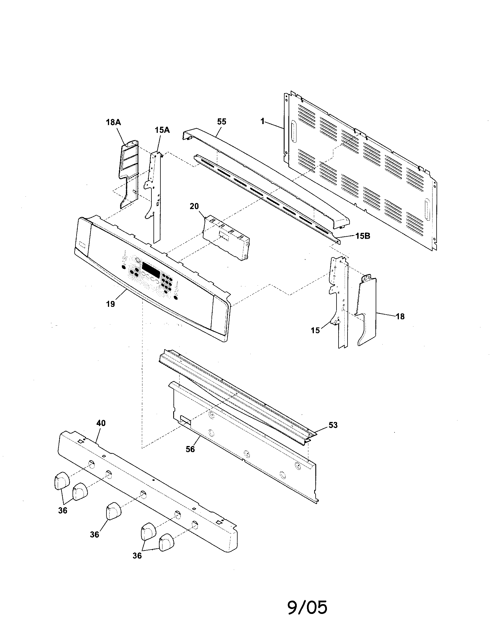 Kenmore Elite 79079363405 backguard diagram