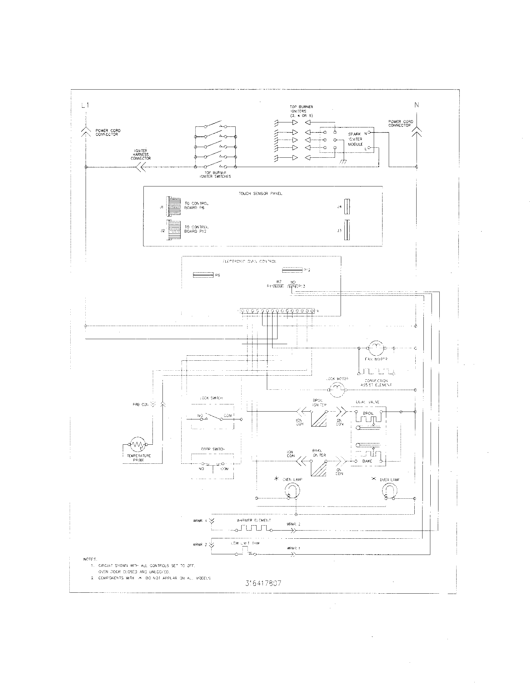 Kenmore Elite 79079363405 wiring schematic diagram