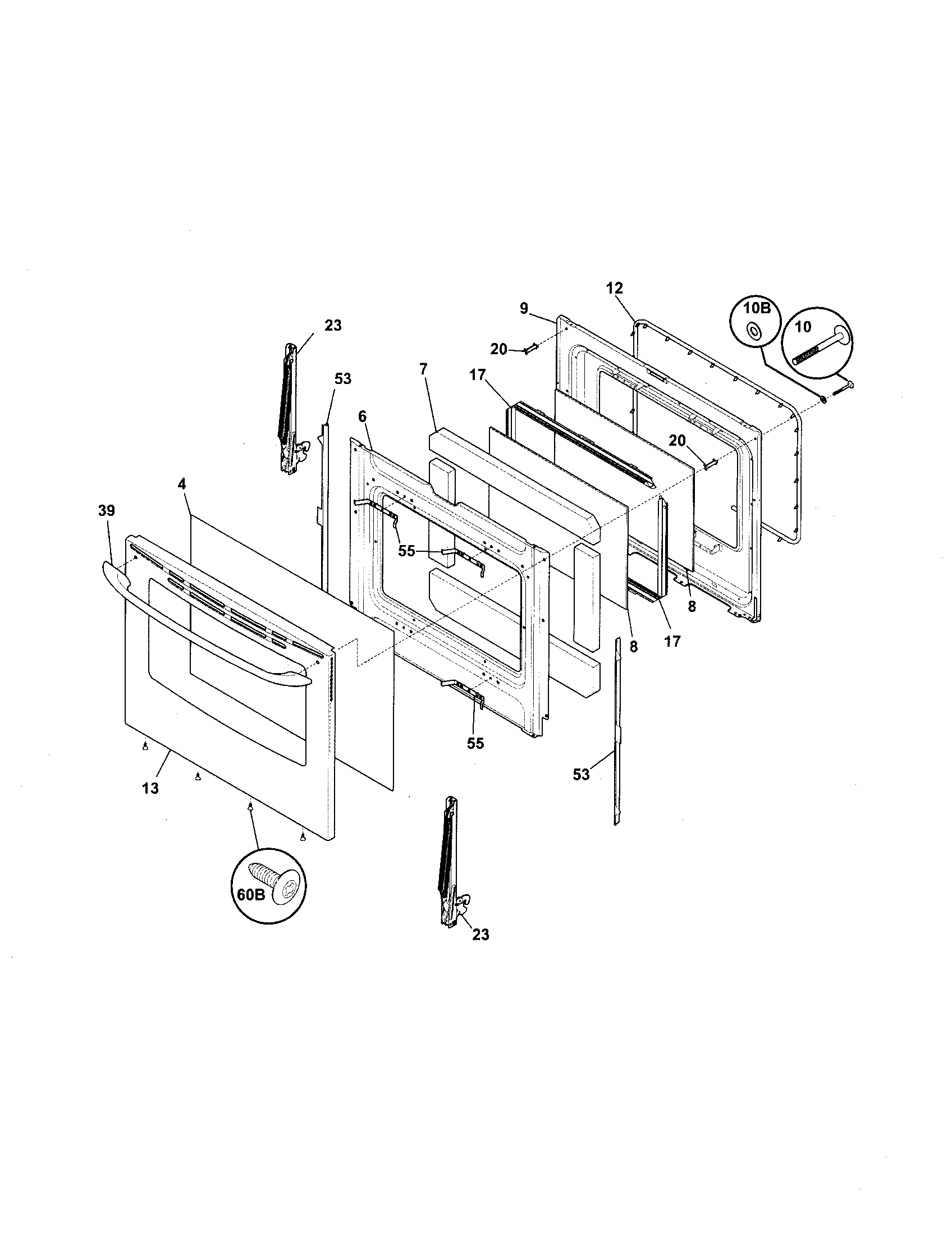 Kenmore Elite 79099123408 door diagram