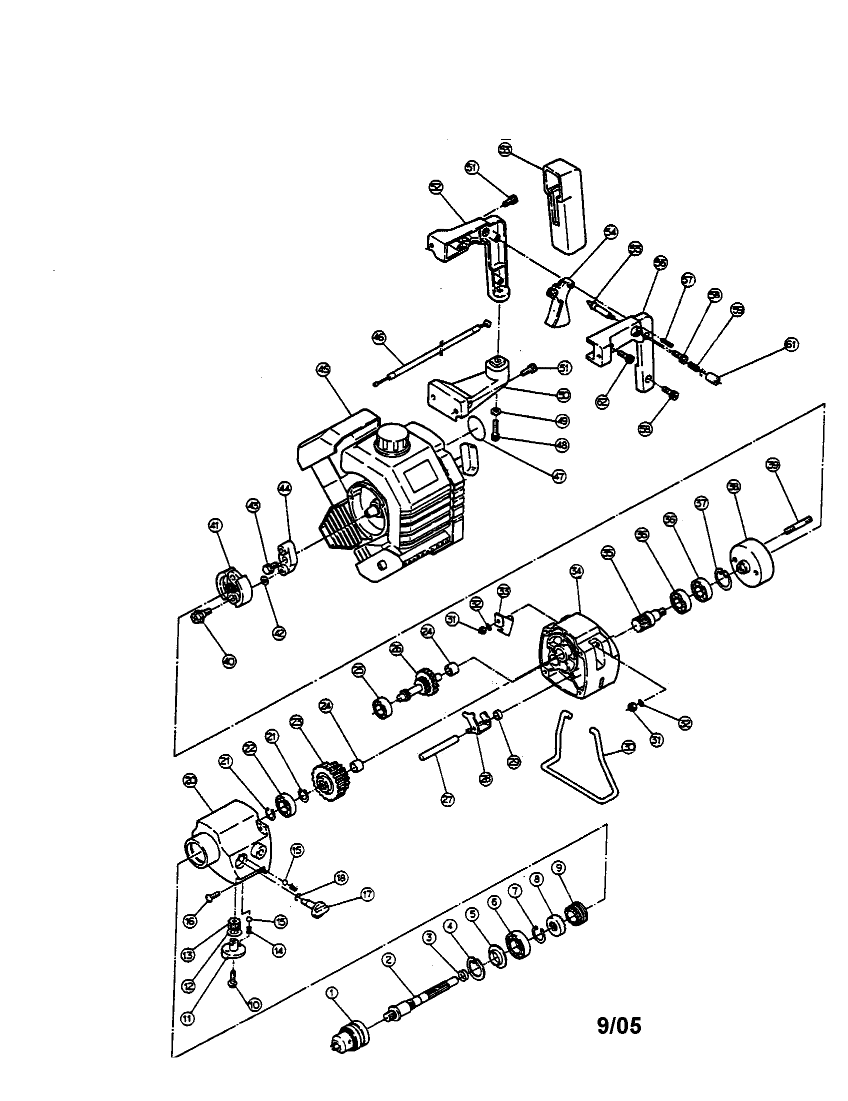Ryobi EH-1930 impact drill diagram