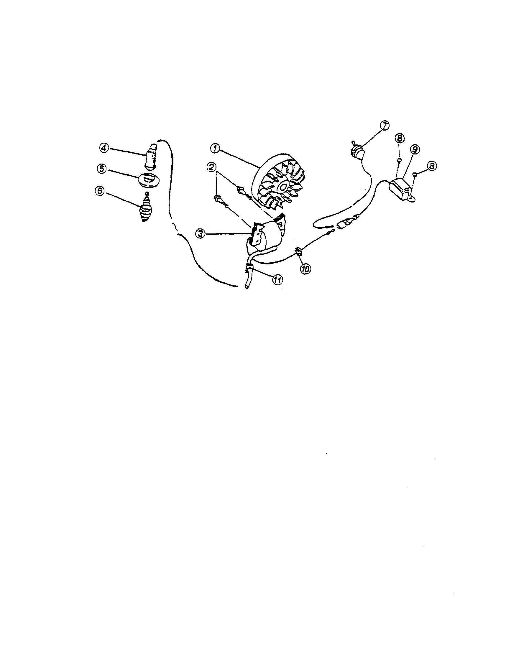 Ryobi EH-1930 flywheel magneto system diagram