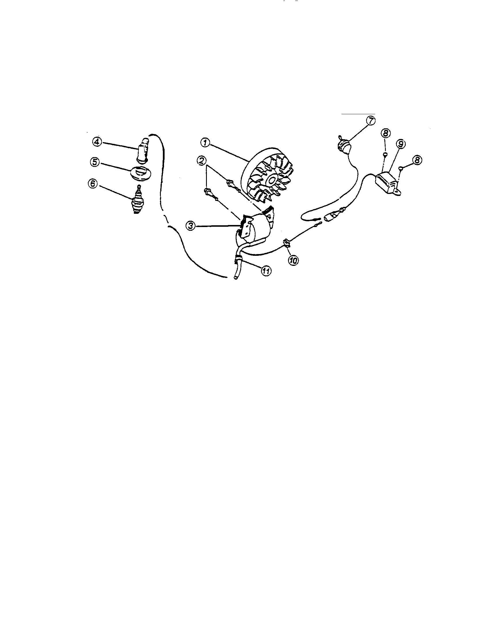 Ryobi ER-160 flywheel magneto system diagram