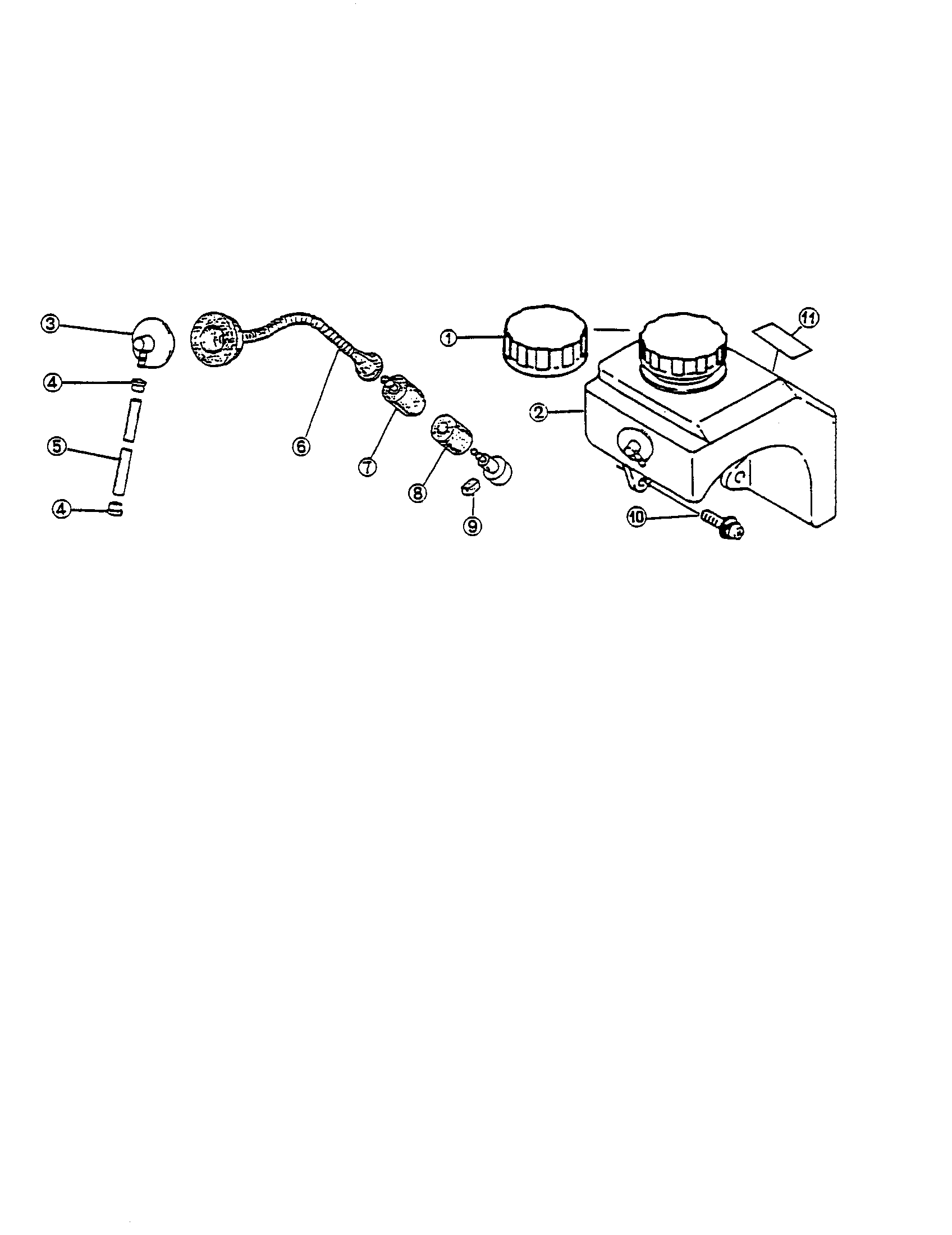 Ryobi ER-160 fuel tank system diagram