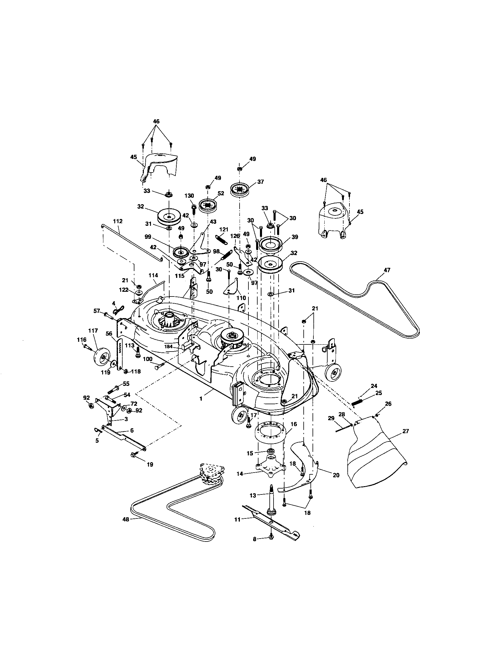 Craftsman 917275703 mower deck diagram