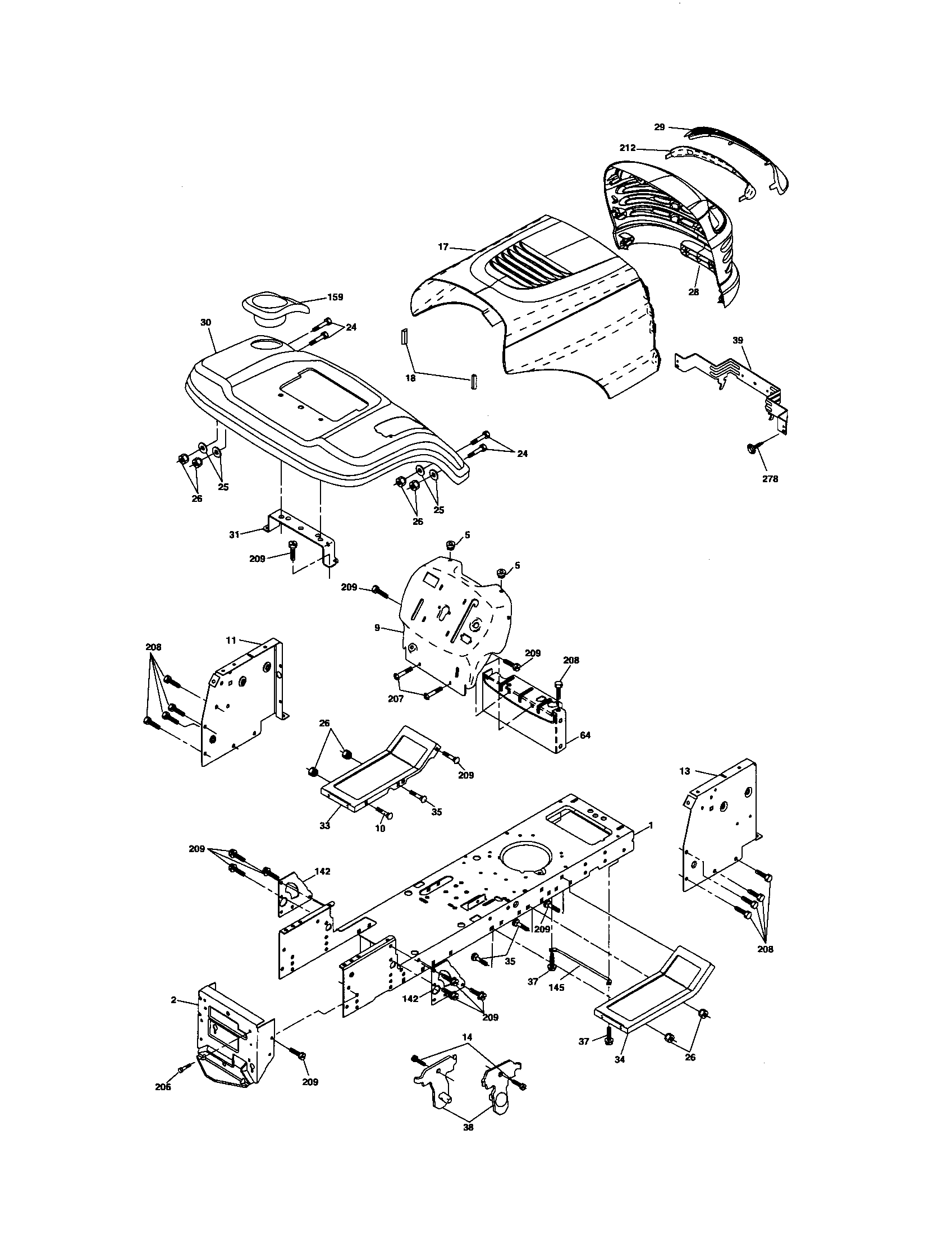Craftsman 917275391 chassis and enclosures diagram