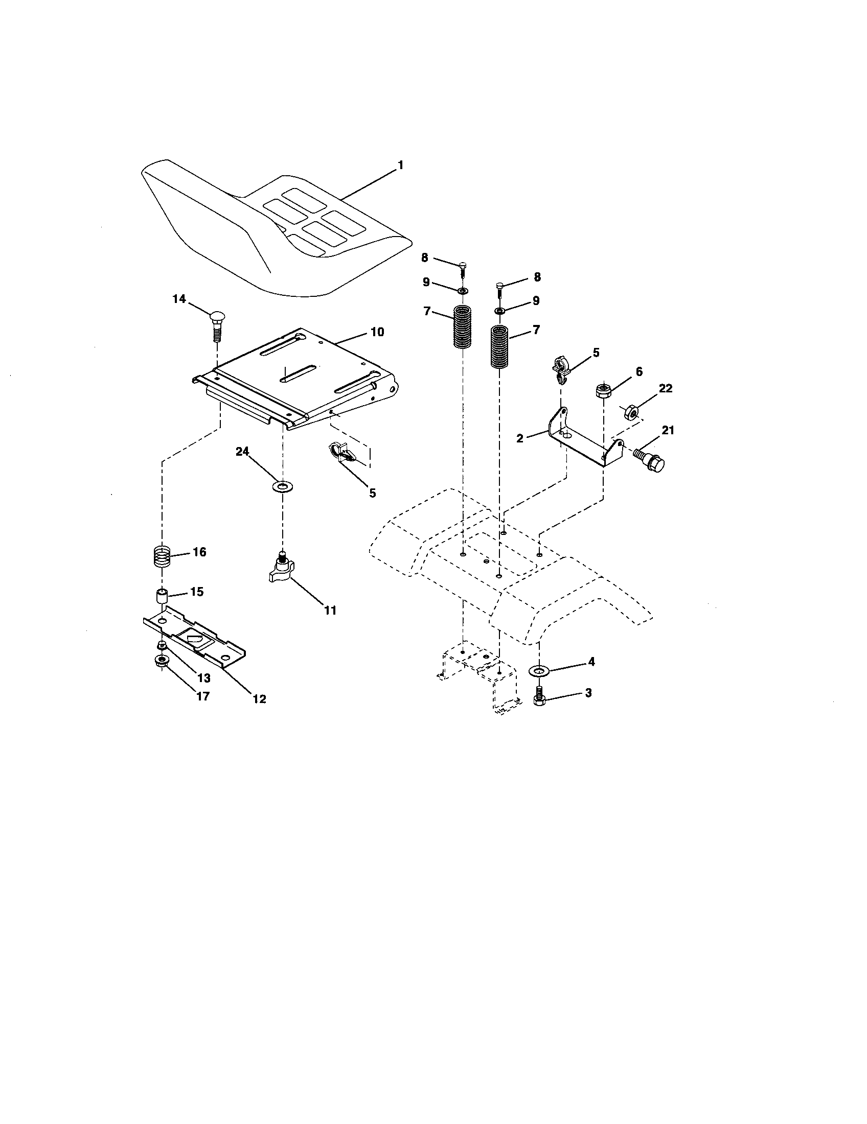 Craftsman 917275391 seat assembly diagram