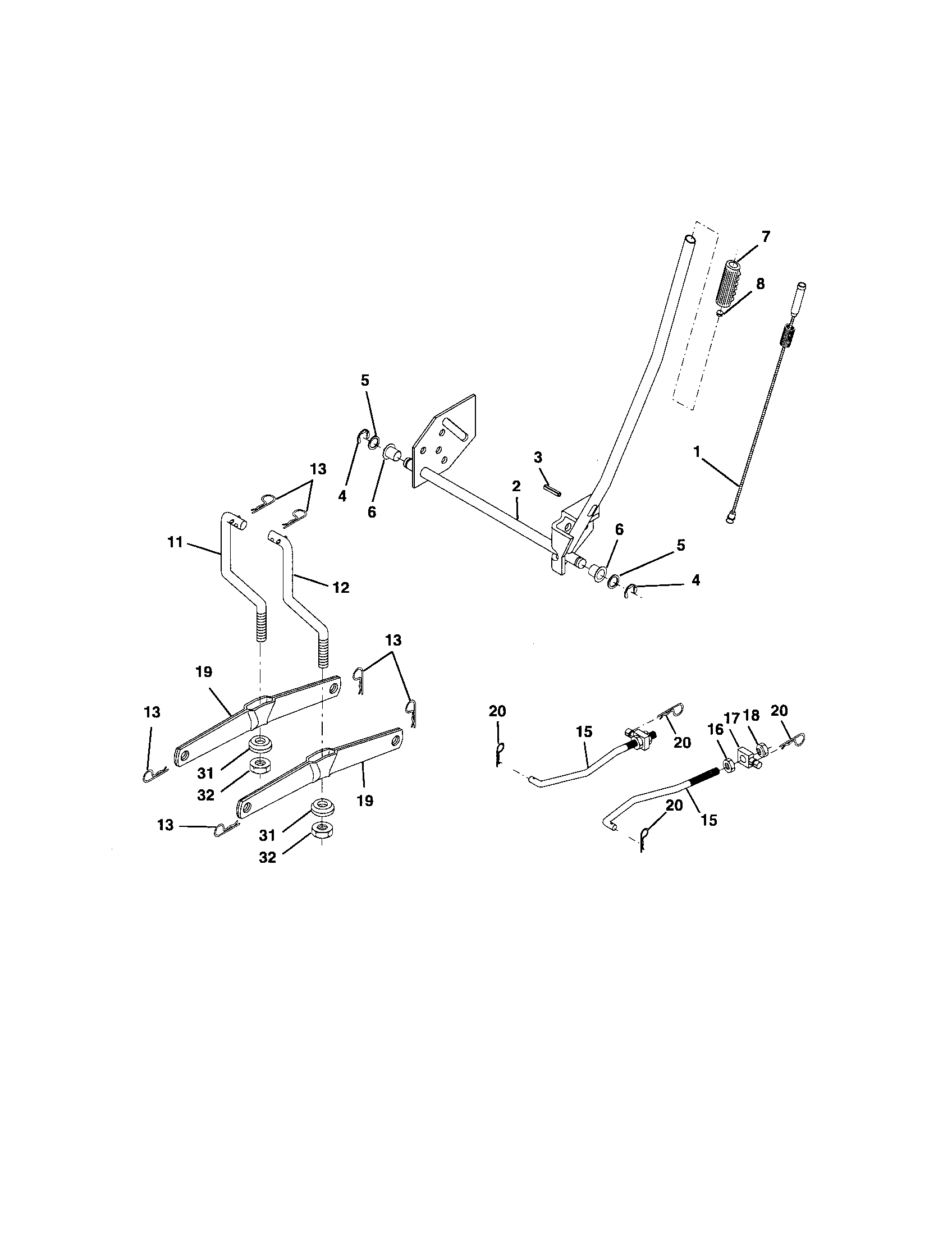Craftsman 917275391 lift assembly diagram