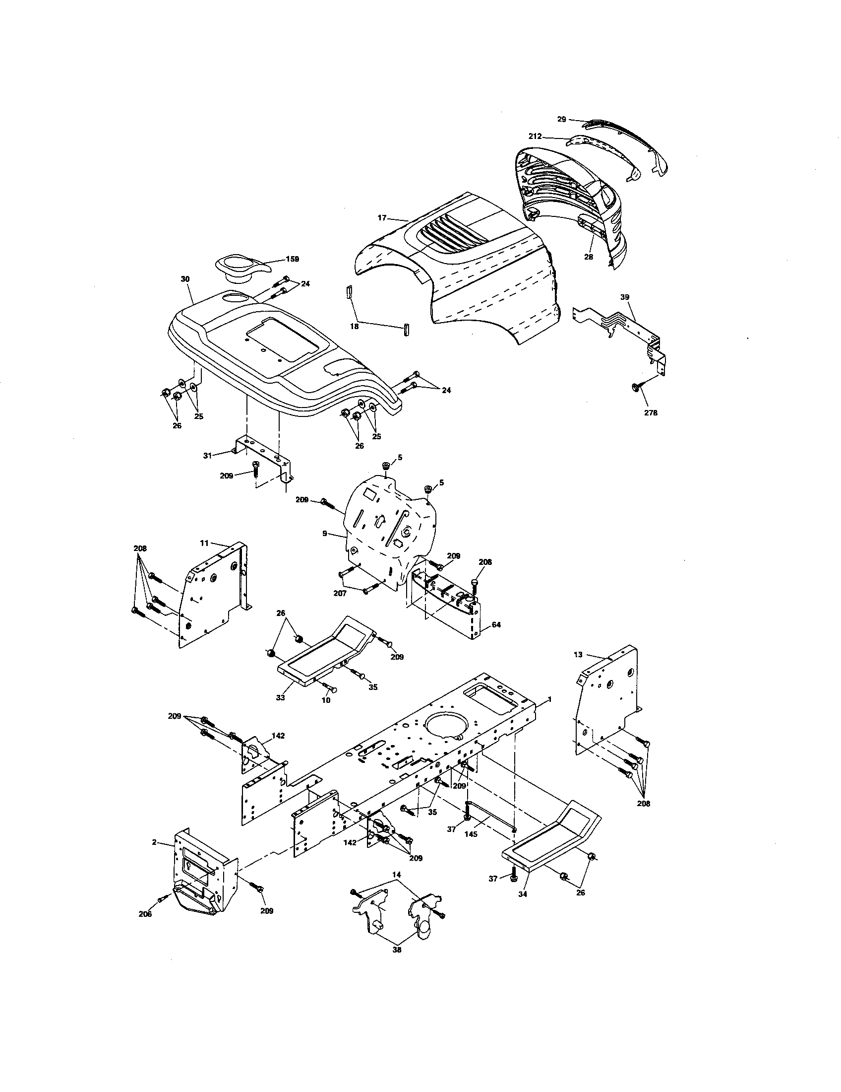 Craftsman 917275401 chassis and enclosures diagram
