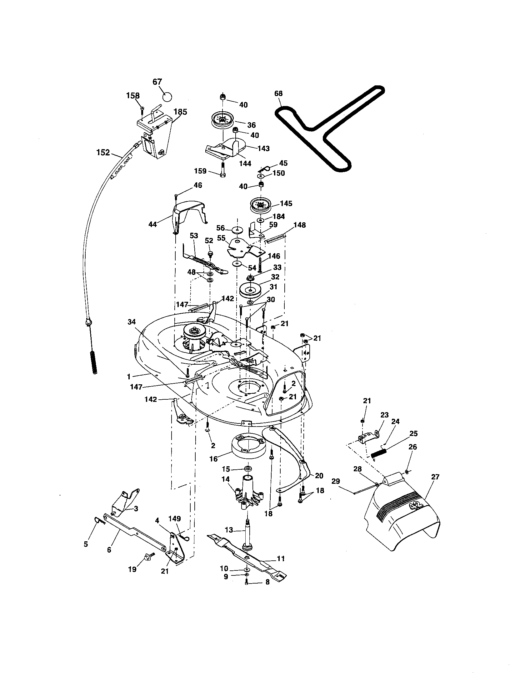 Craftsman 917275401 mower deck diagram