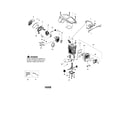 Poulan PPB4218 cylinder/shield/crankshaft diagram