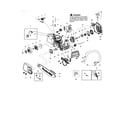Poulan PPB4218 chain/bar/handle/housing diagram
