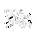 Craftsman 917376552 engine/housing/handle diagram