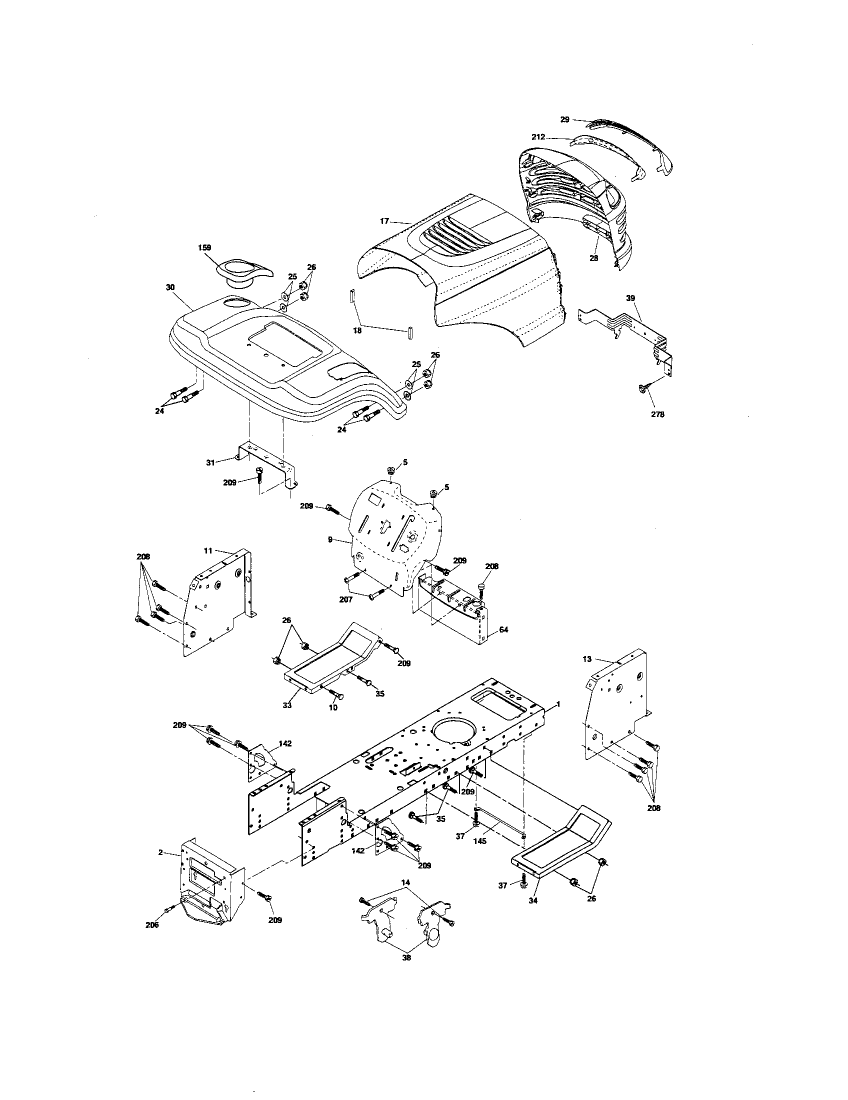 Craftsman 917276400 chassis and enclosures diagram