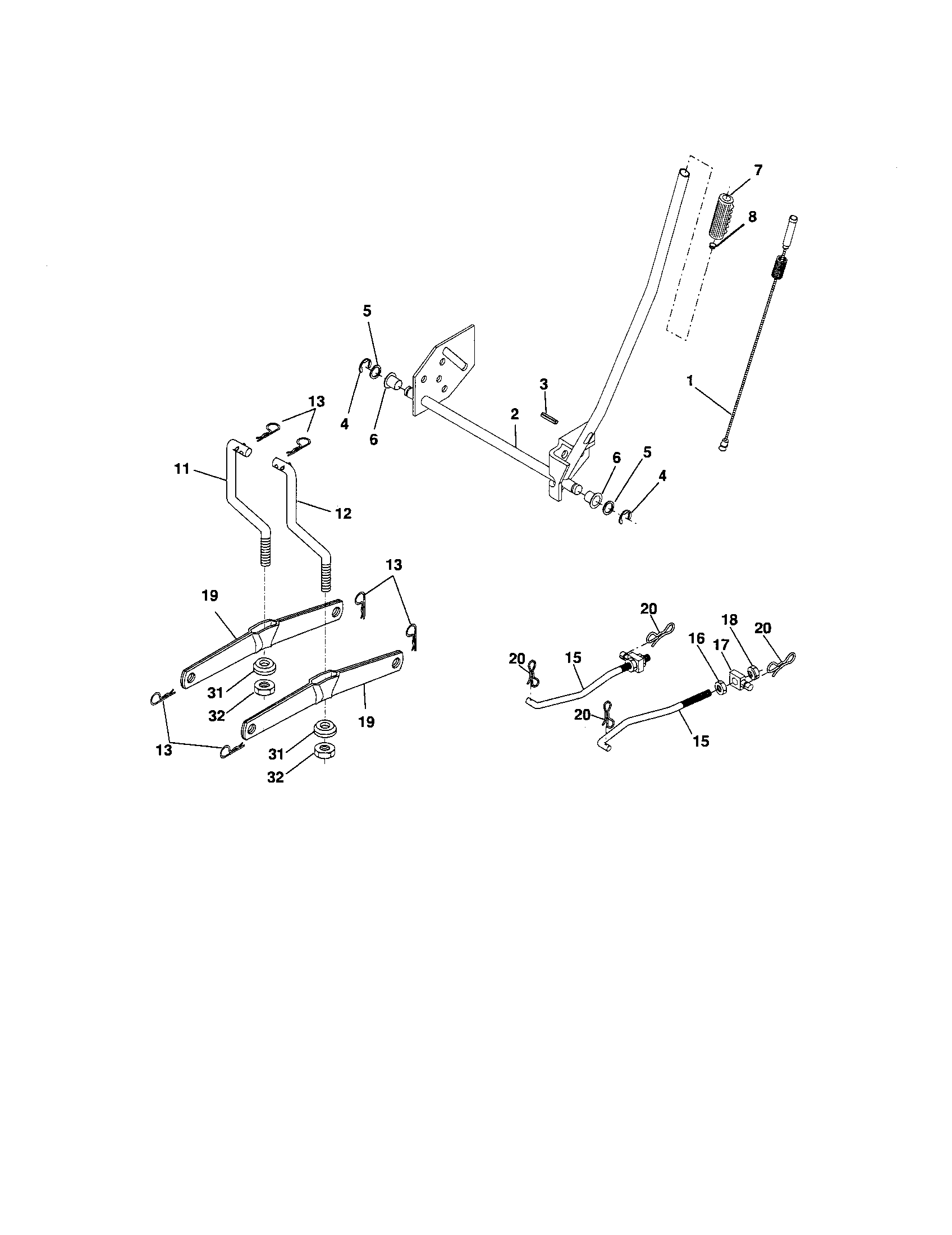 Craftsman 917276400 lift assembly diagram