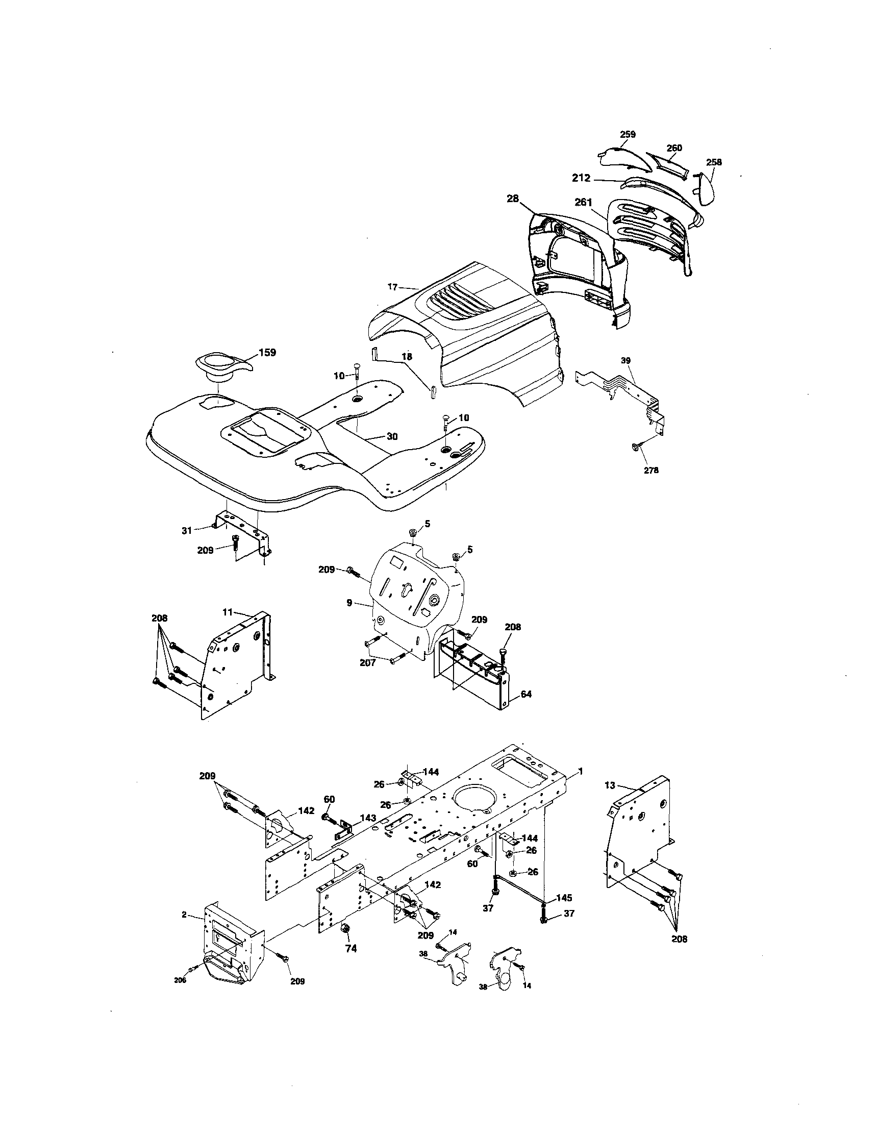 Craftsman 917275764 chassis and enclosures diagram