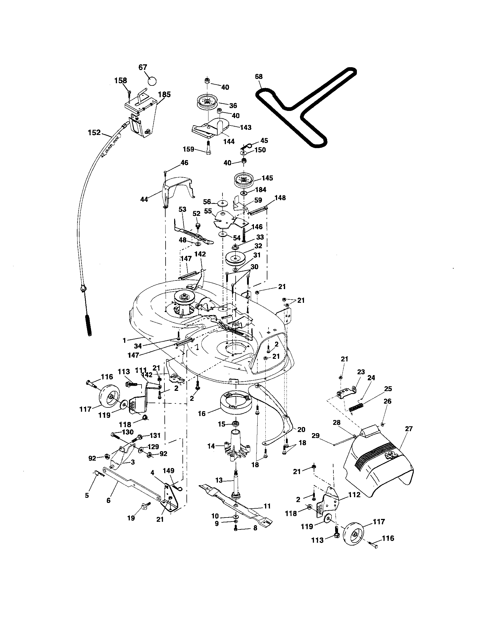 Craftsman 917275764 mower deck diagram