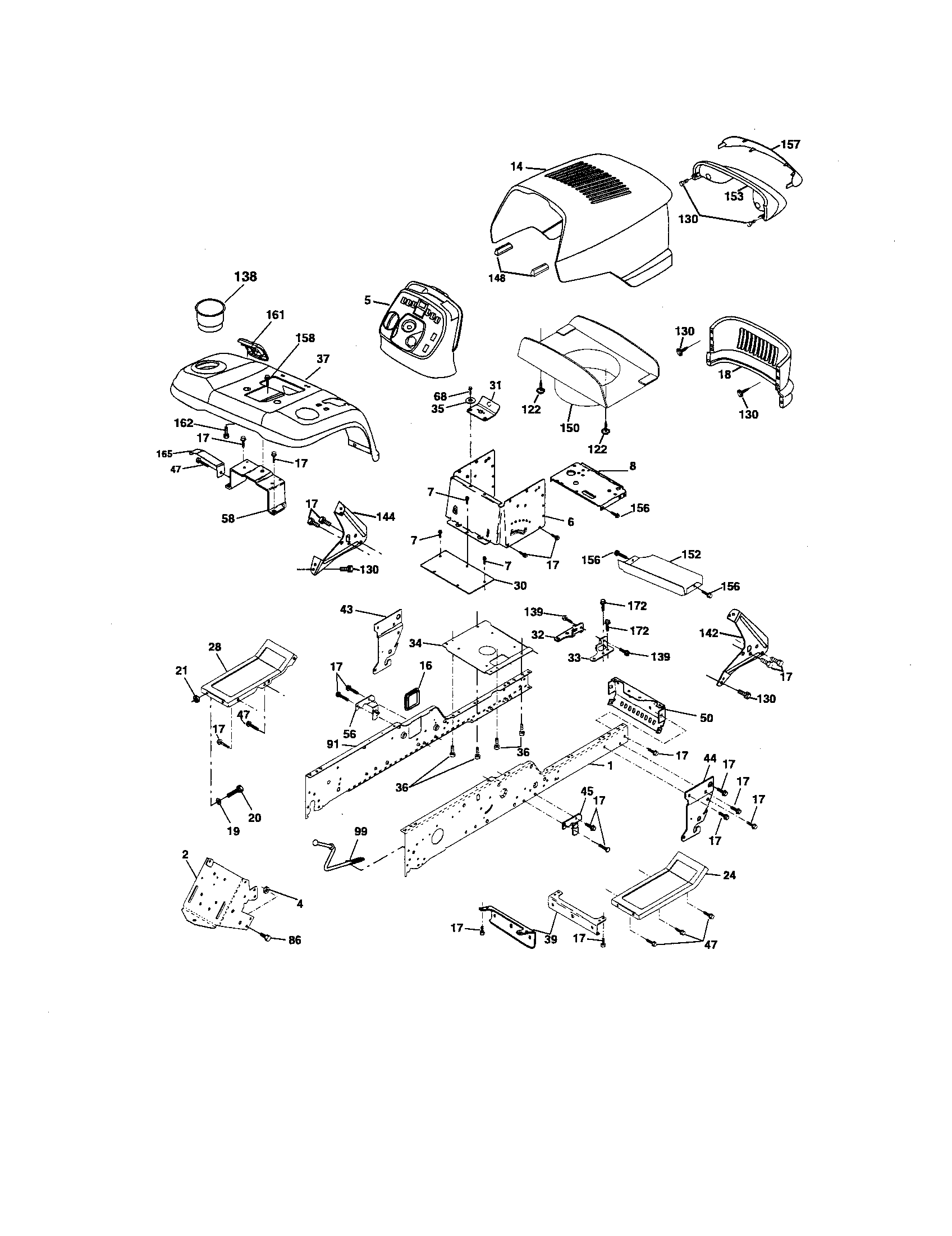 Craftsman 917276361 chassis and enclosures diagram