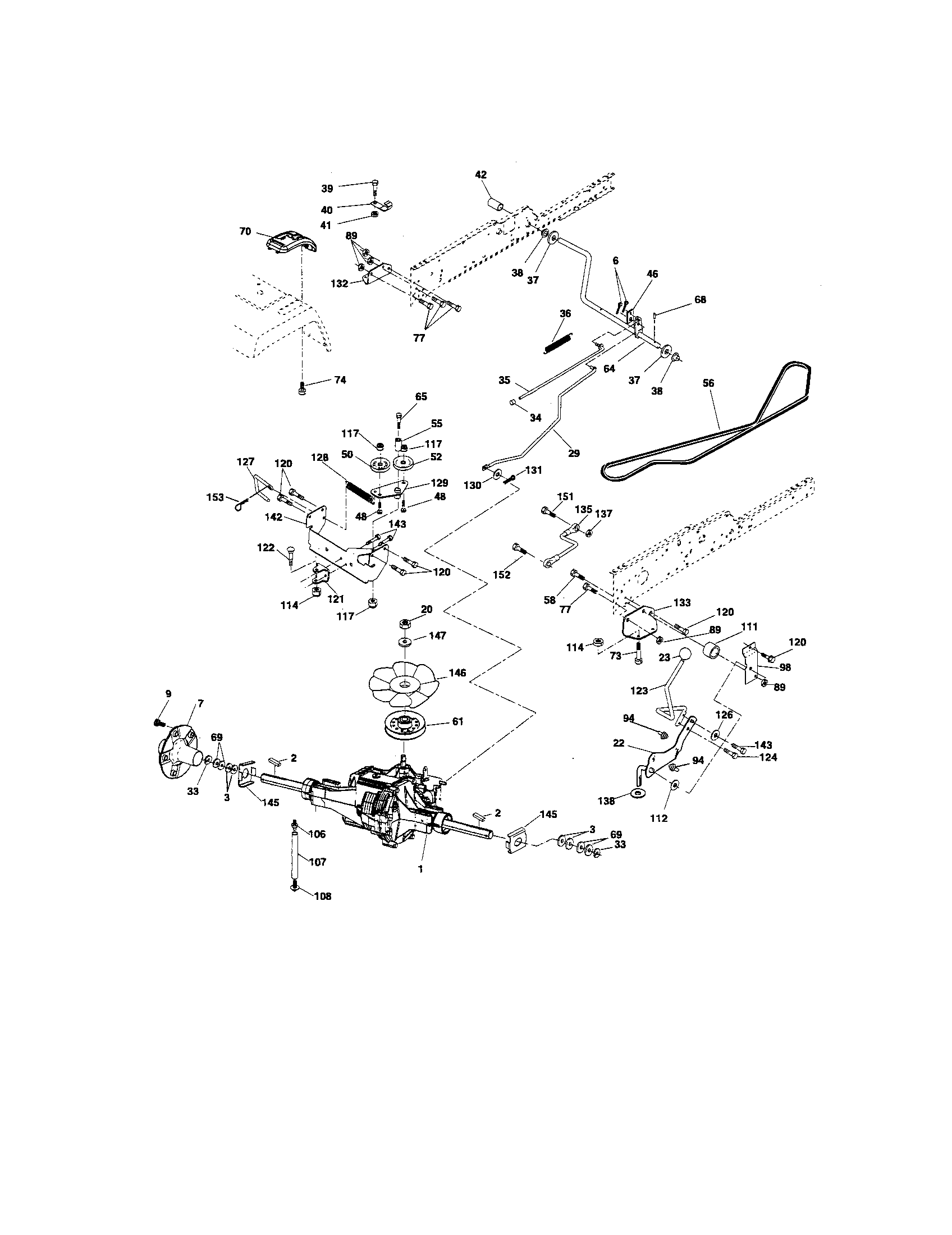 Craftsman 917276361 ground drive diagram