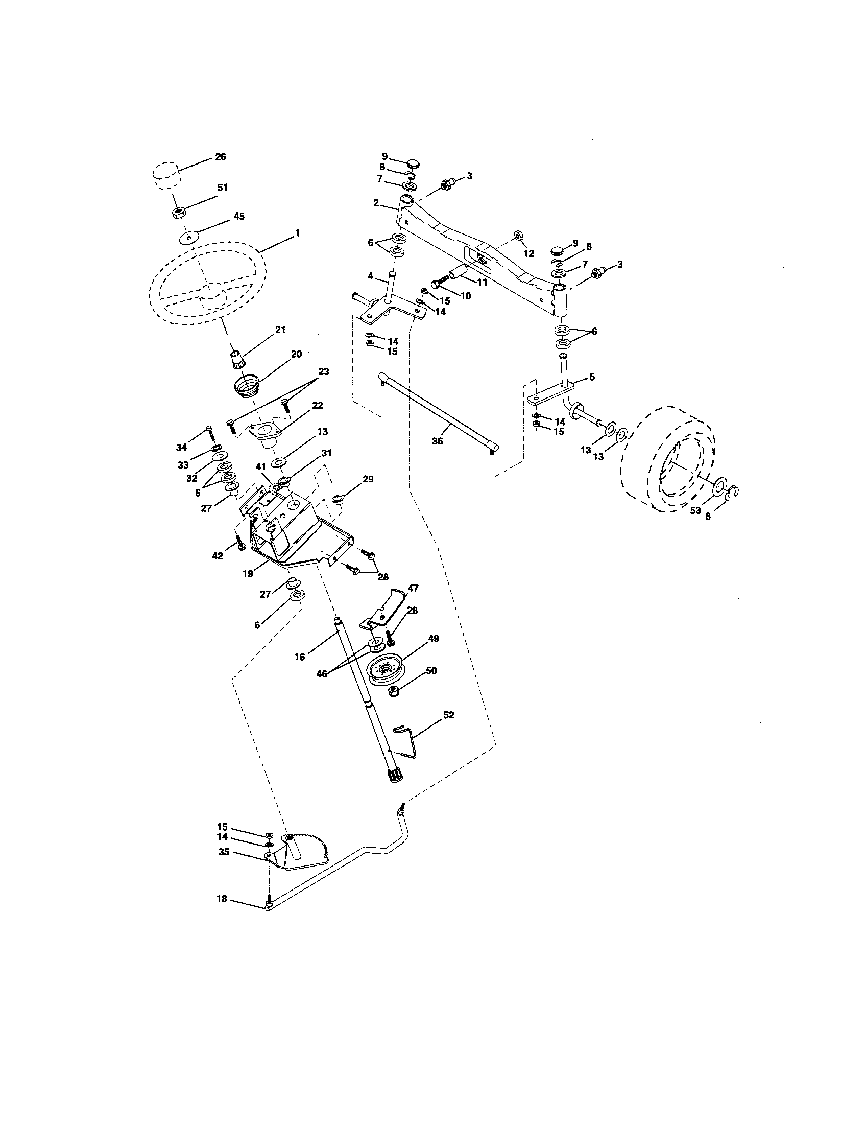Craftsman 917276361 steering diagram
