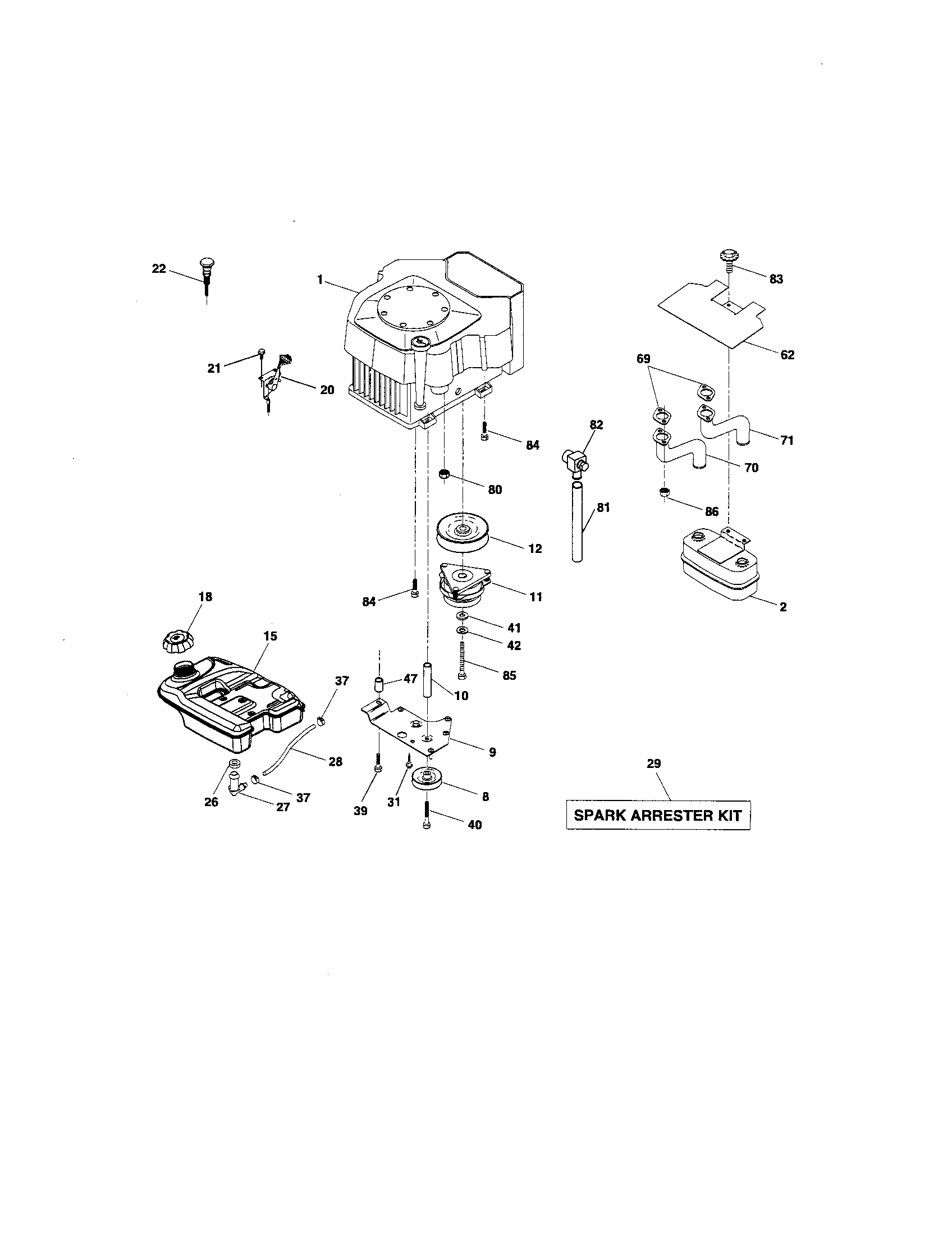 Craftsman 917276361 engine diagram