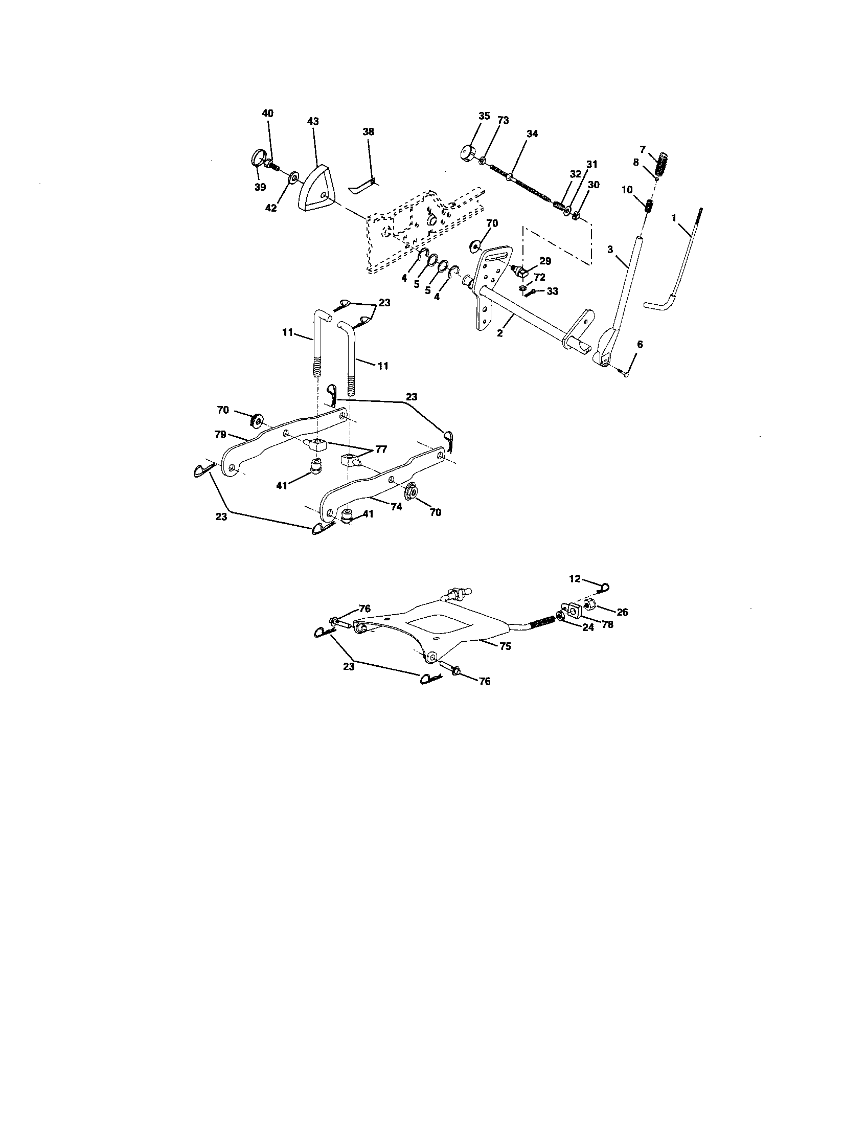 Craftsman 917276361 lift assembly diagram