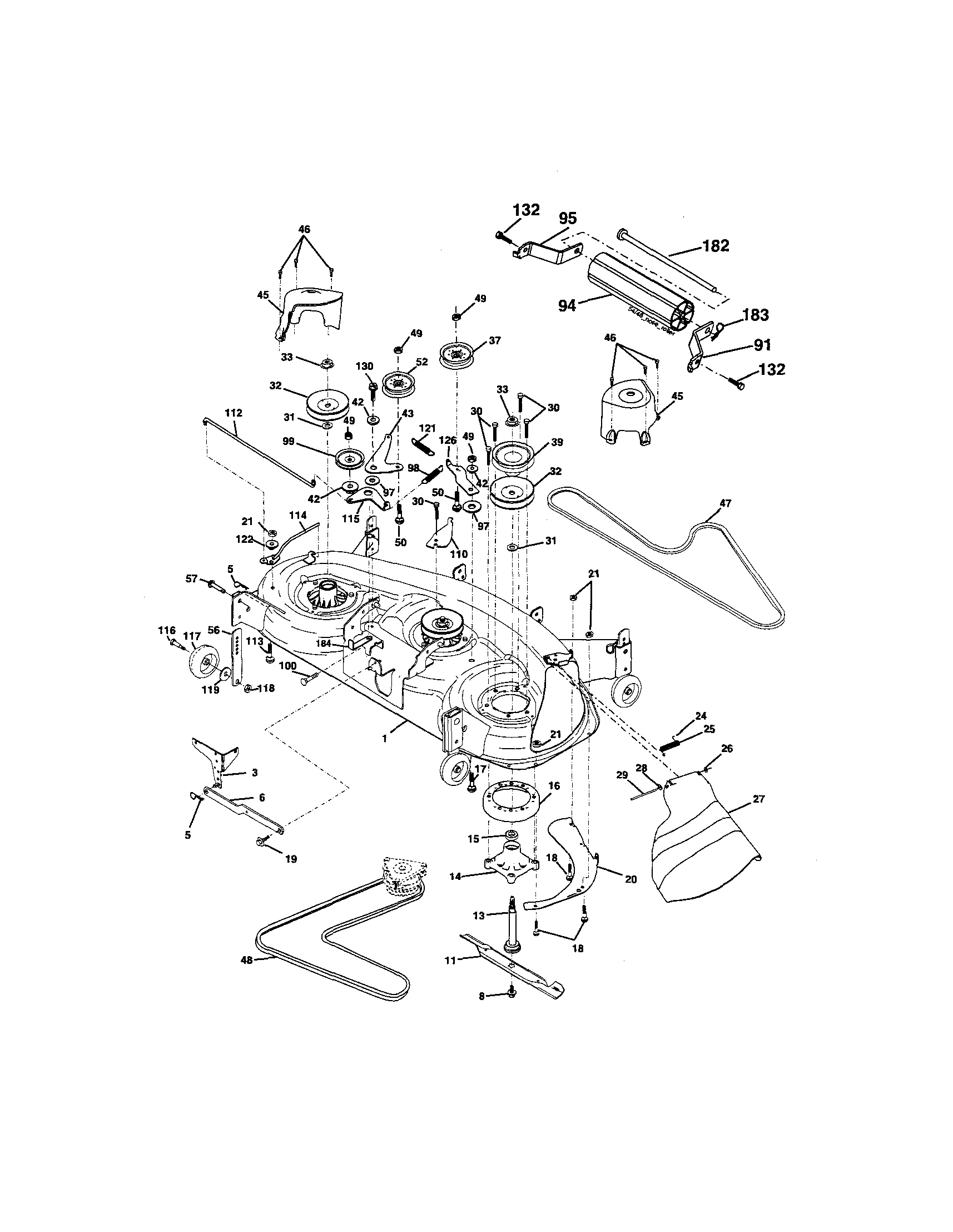 Craftsman 917276361 mower deck diagram