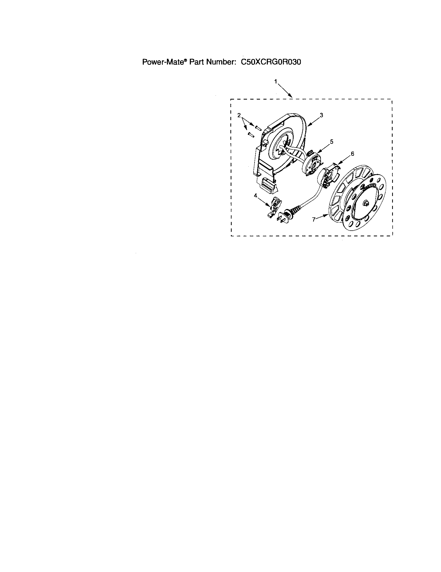 Kenmore 11625512502 cord reel diagram