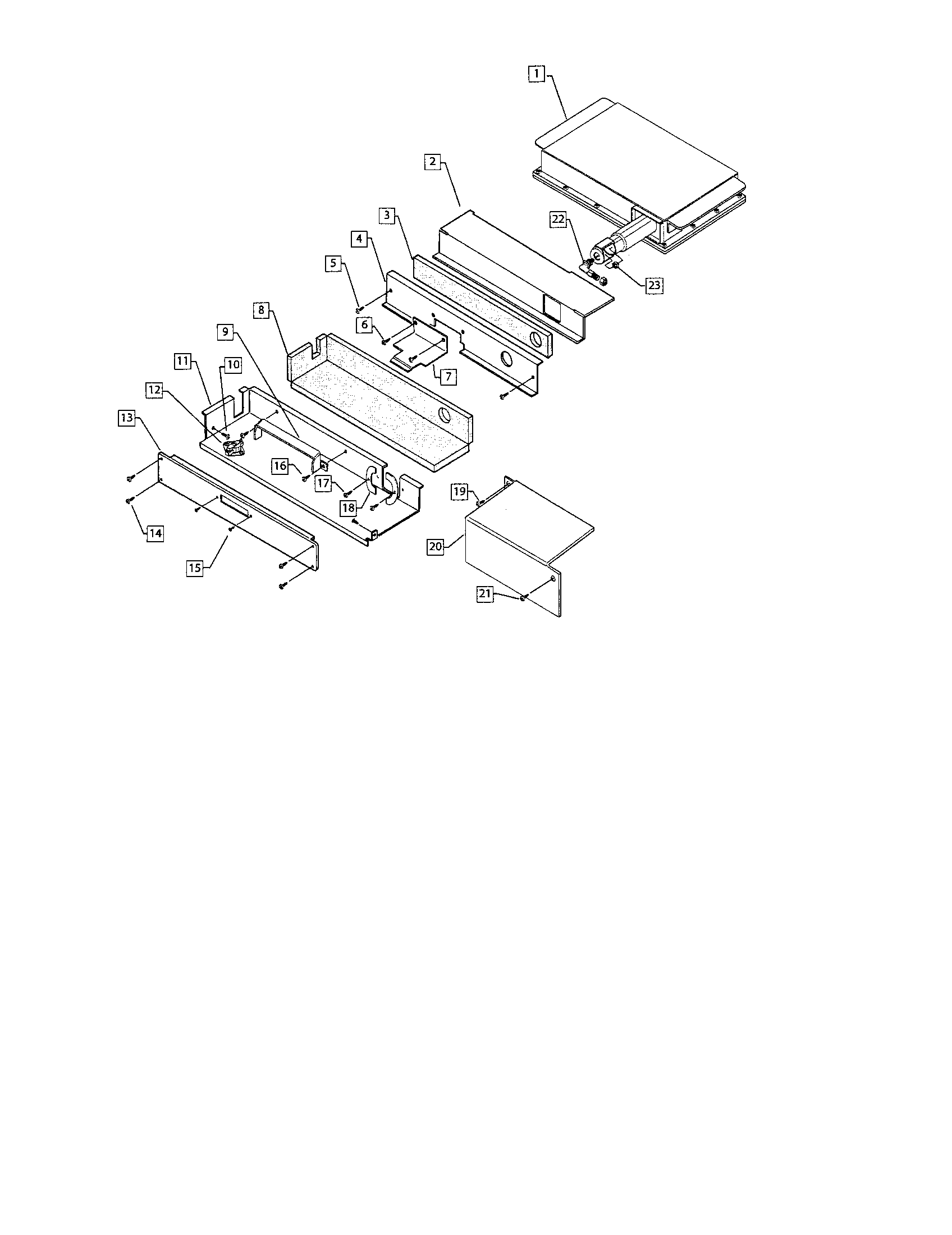 DCS RGSC-305BK infrared broiler assembly diagram