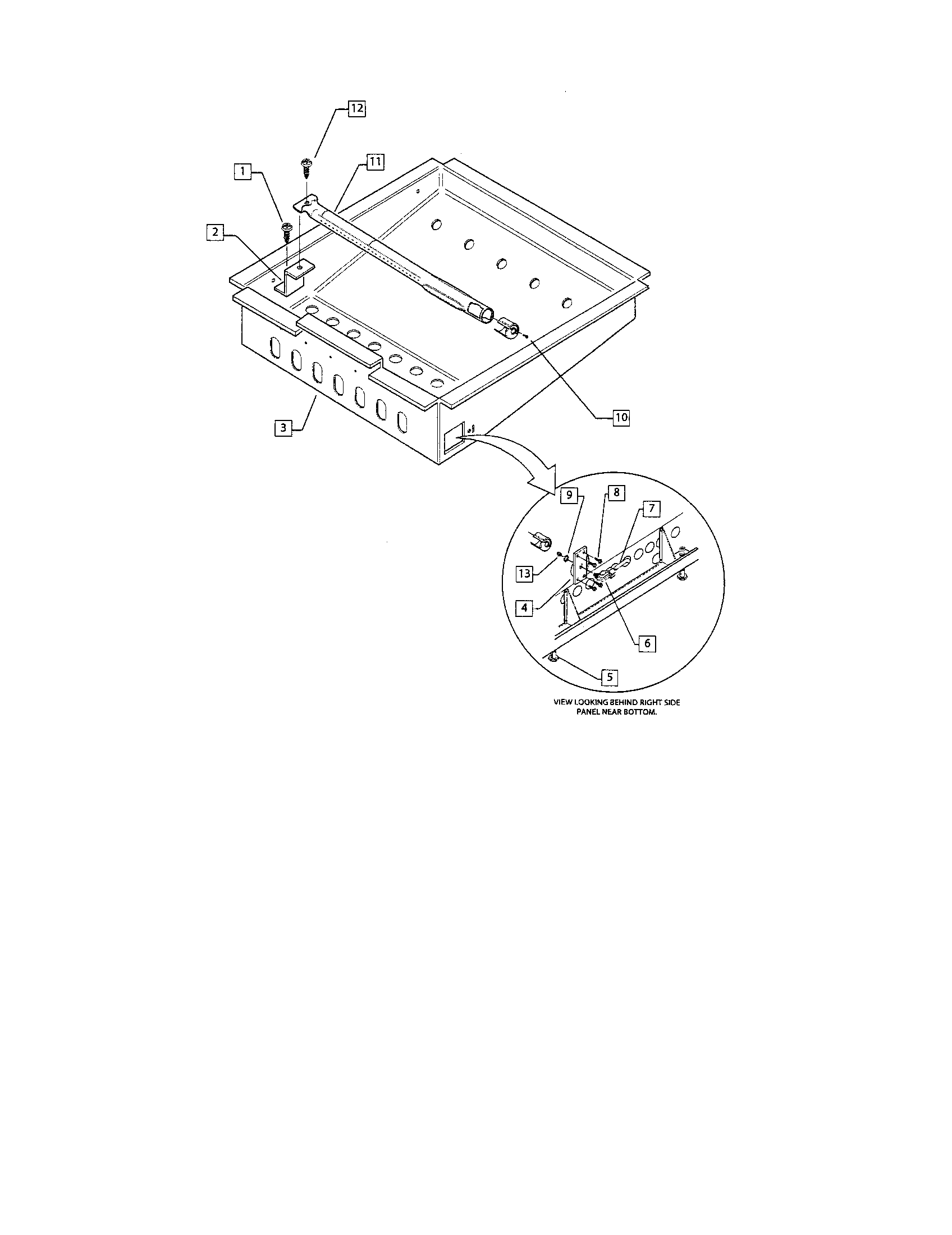 DCS RGSC-305BK oven burner assembly diagram