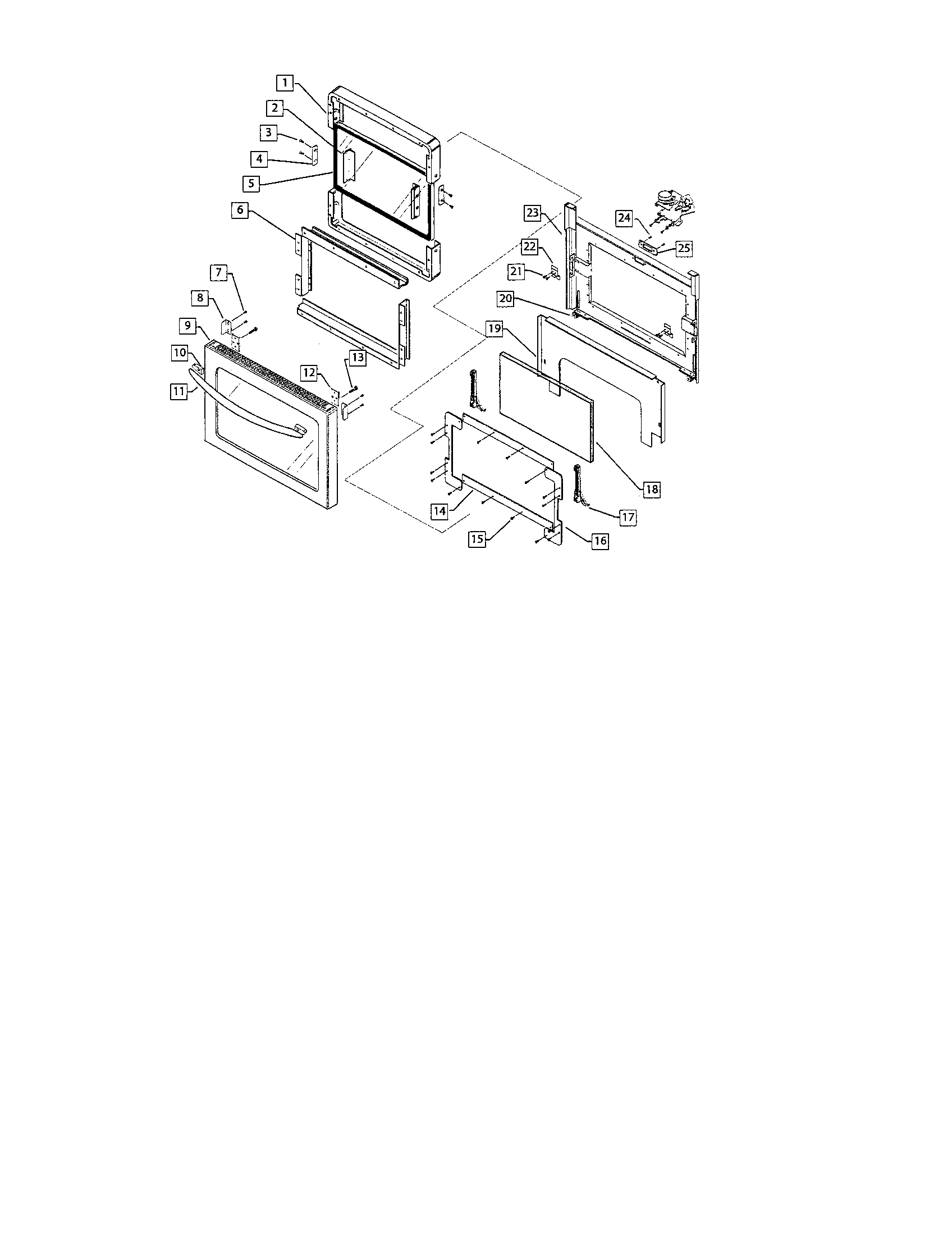 DCS RGSC-305BK door assembly diagram