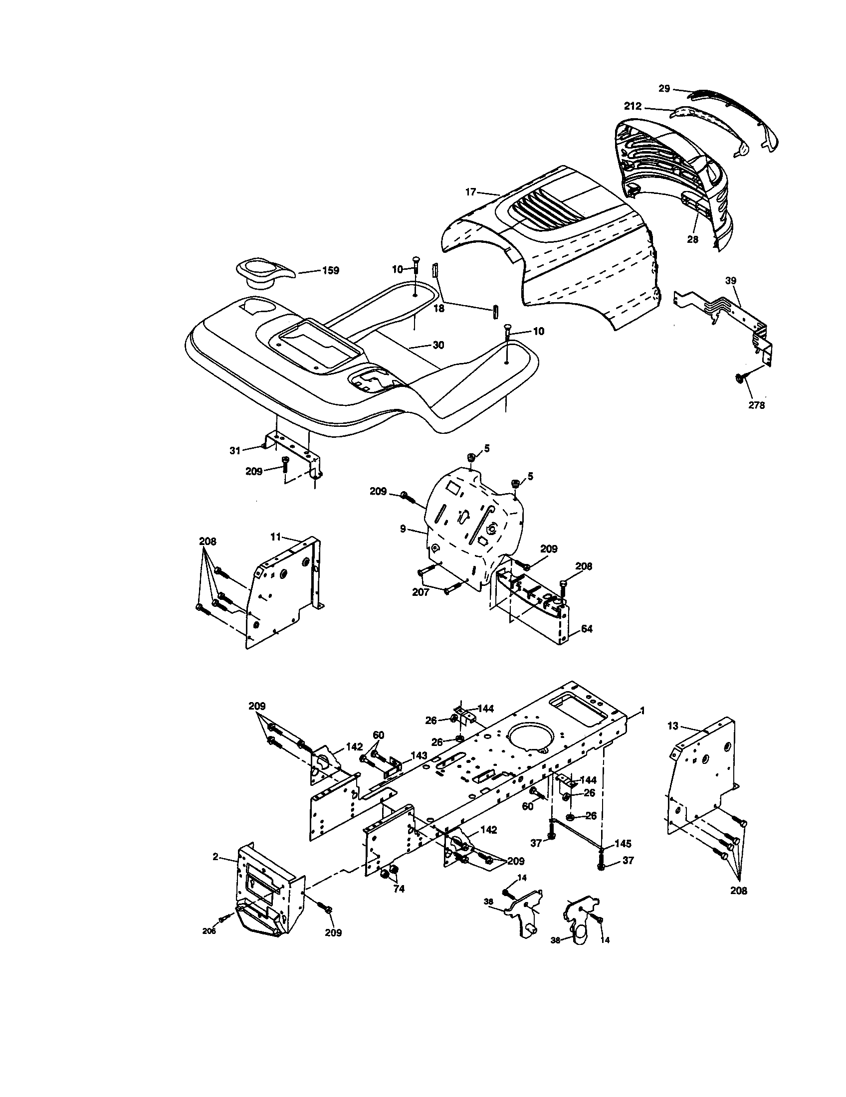 Craftsman 917276760 chassis and enclosures diagram