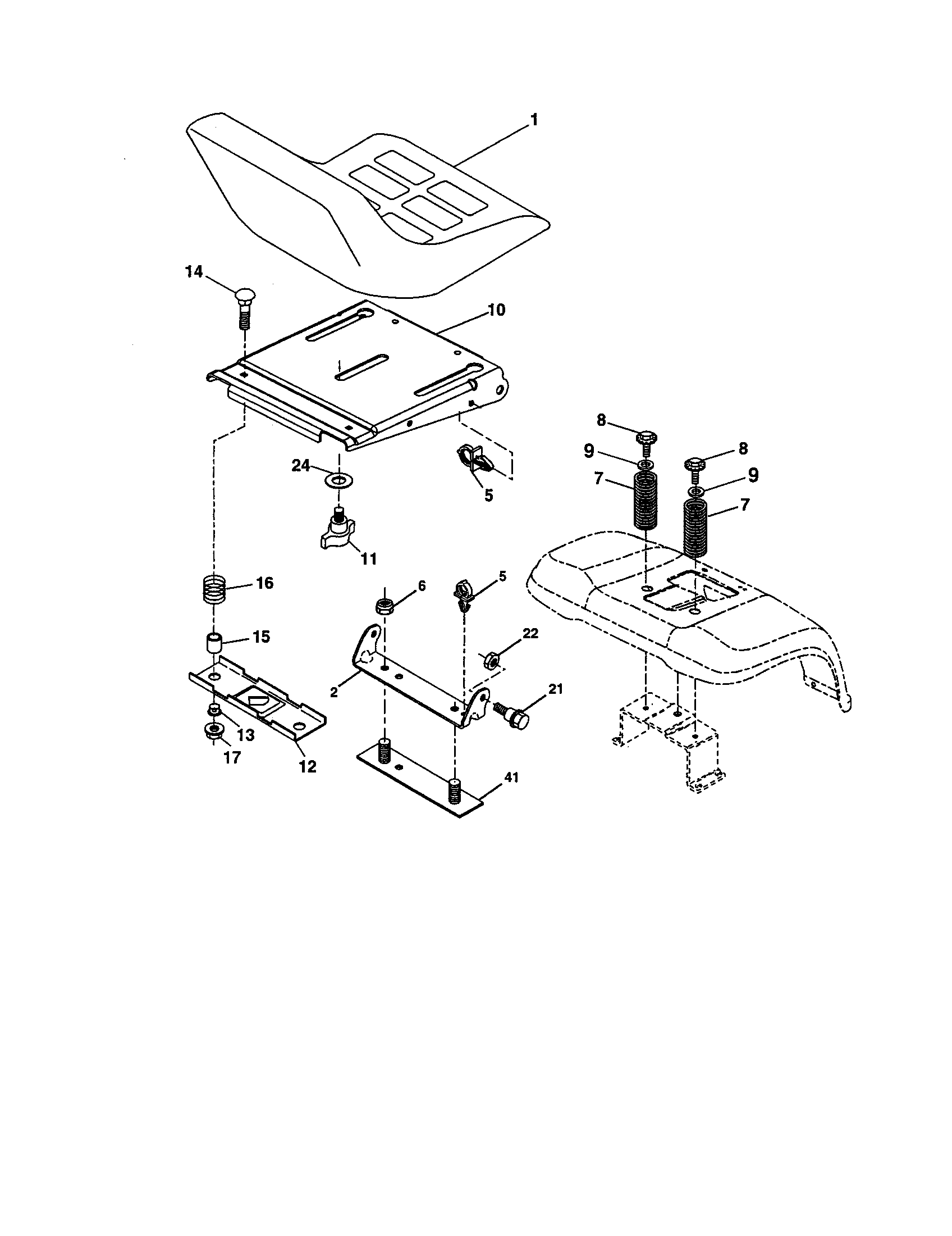 Craftsman 917276760 seat assembly diagram
