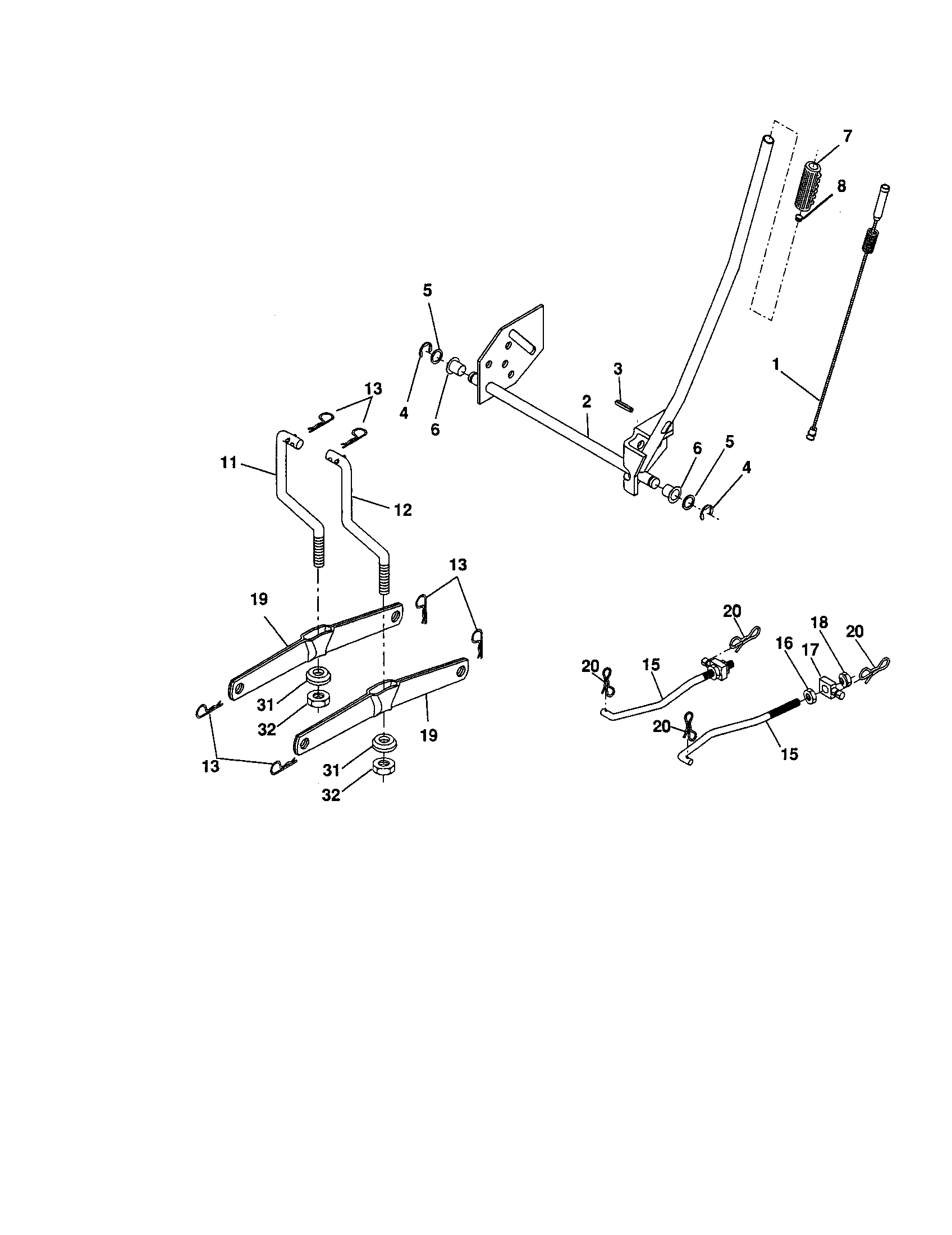 Craftsman 917276760 lift assembly diagram