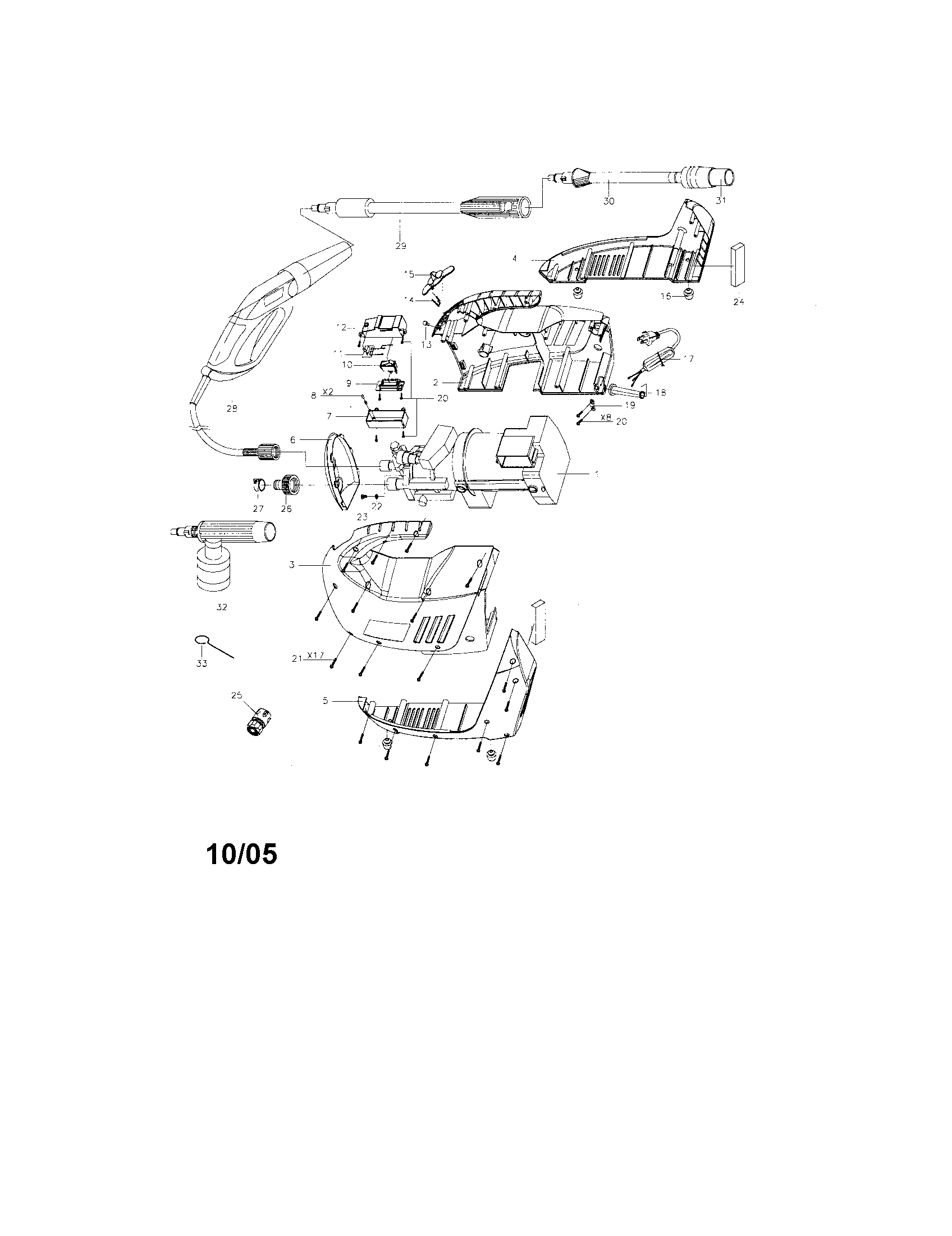 McCulloch AH130B high pressure washer diagram