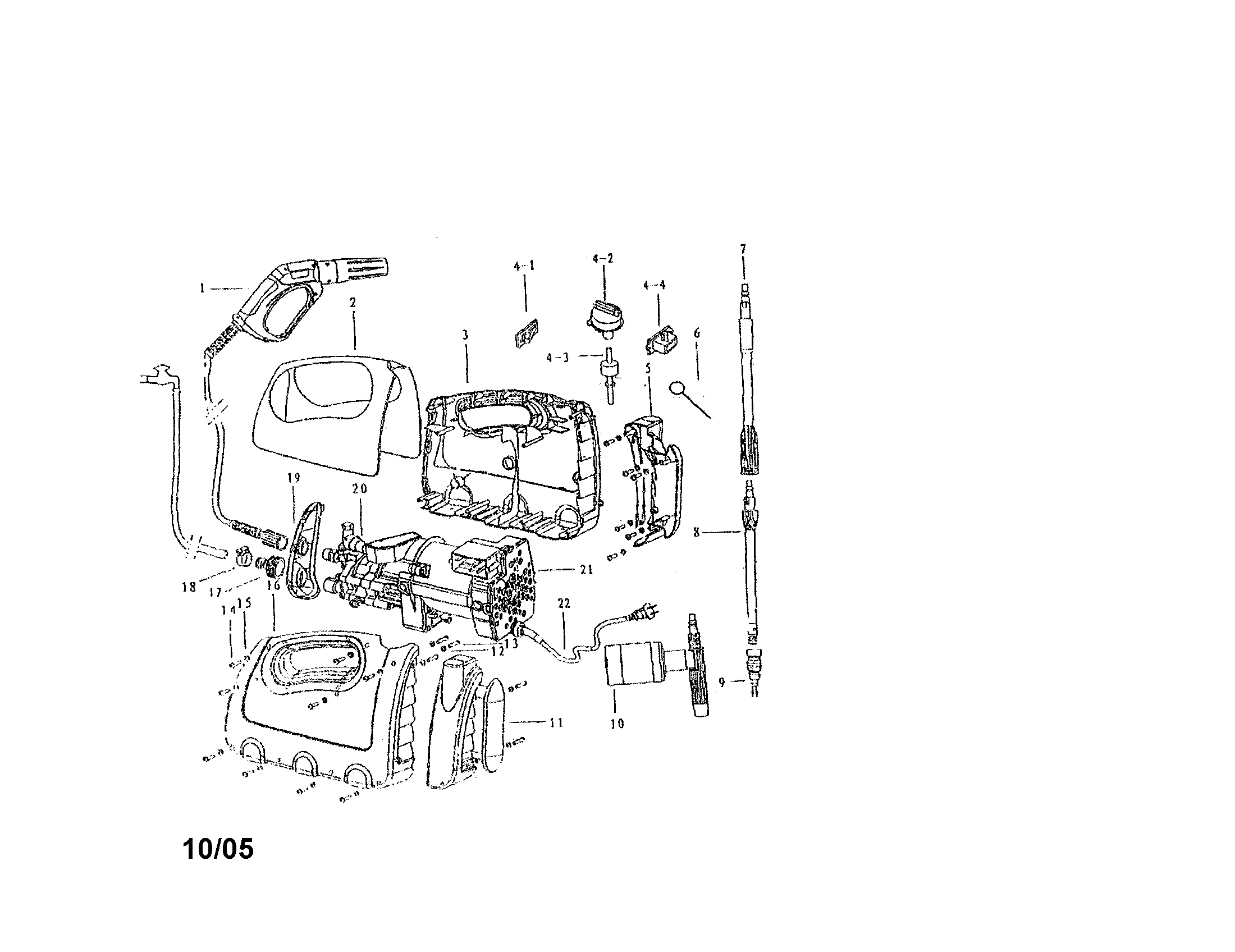 McCulloch MH1300 high pressure washer diagram