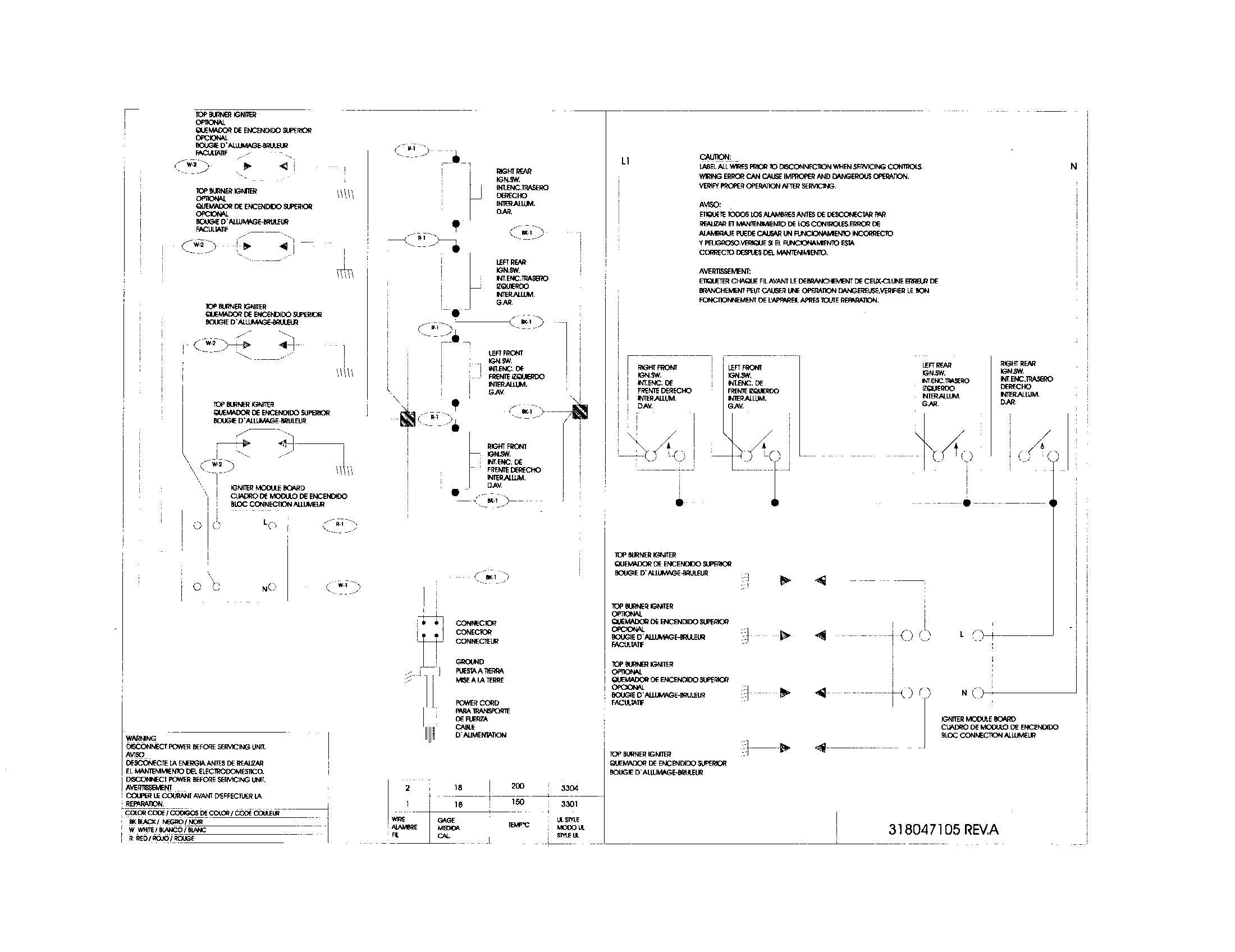 Frigidaire FGC36S6JSA wring diagram diagram