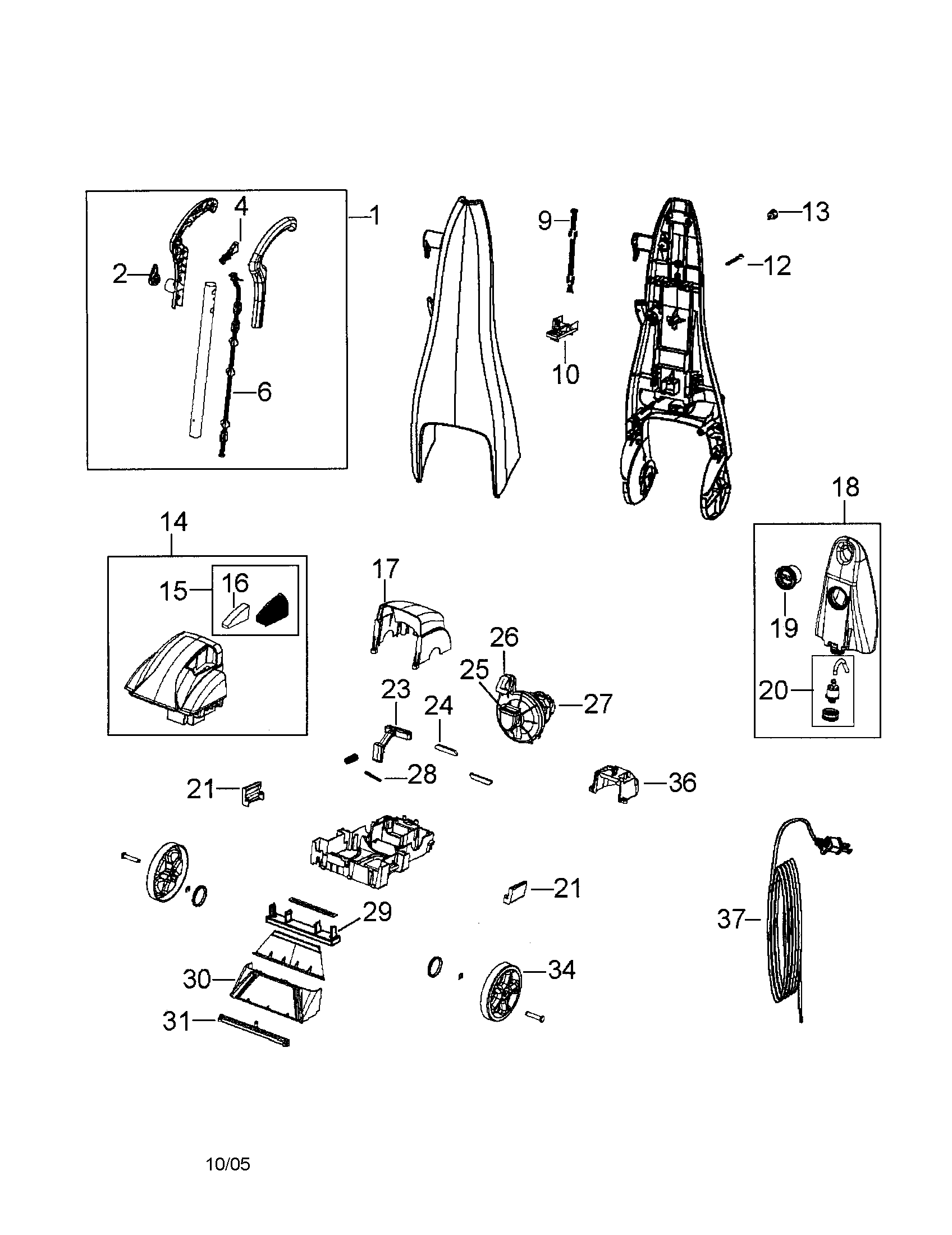 Bissell 1950 quicksteamer diagram