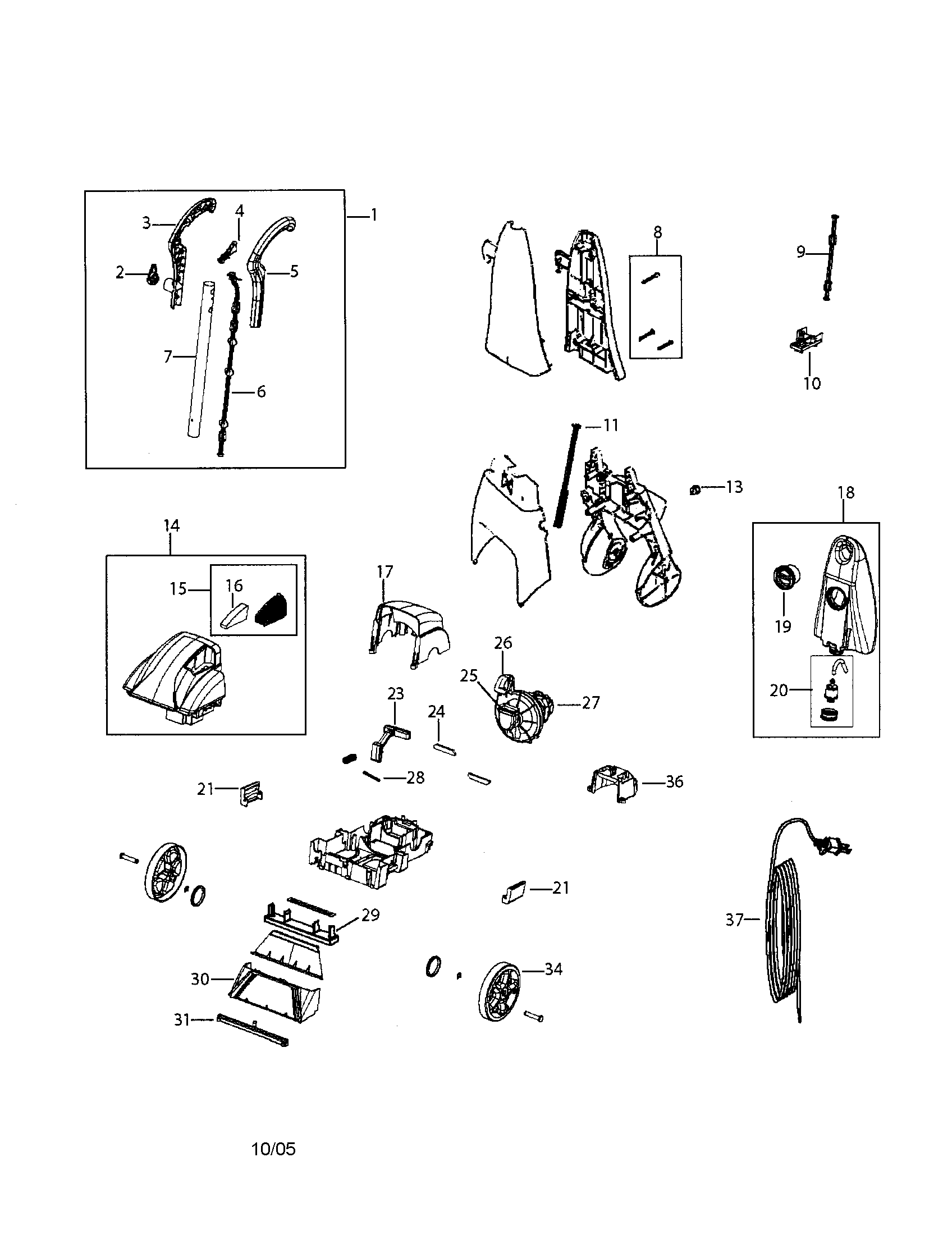 Bissell 1960 quicksteamer diagram