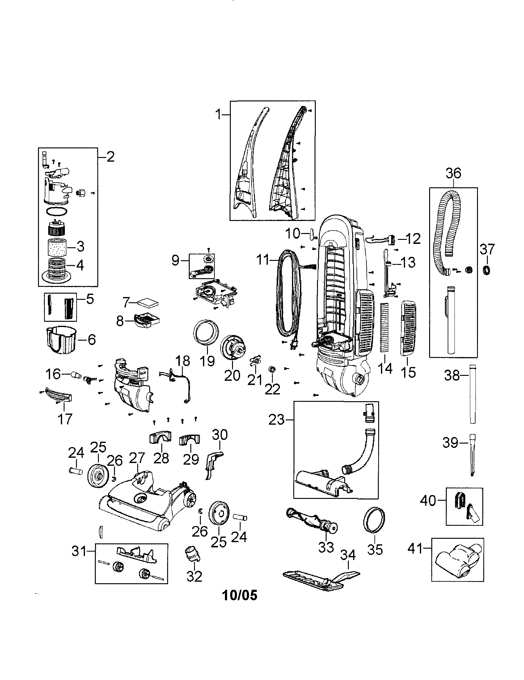 Bissell 6591X cleanview revolution diagram