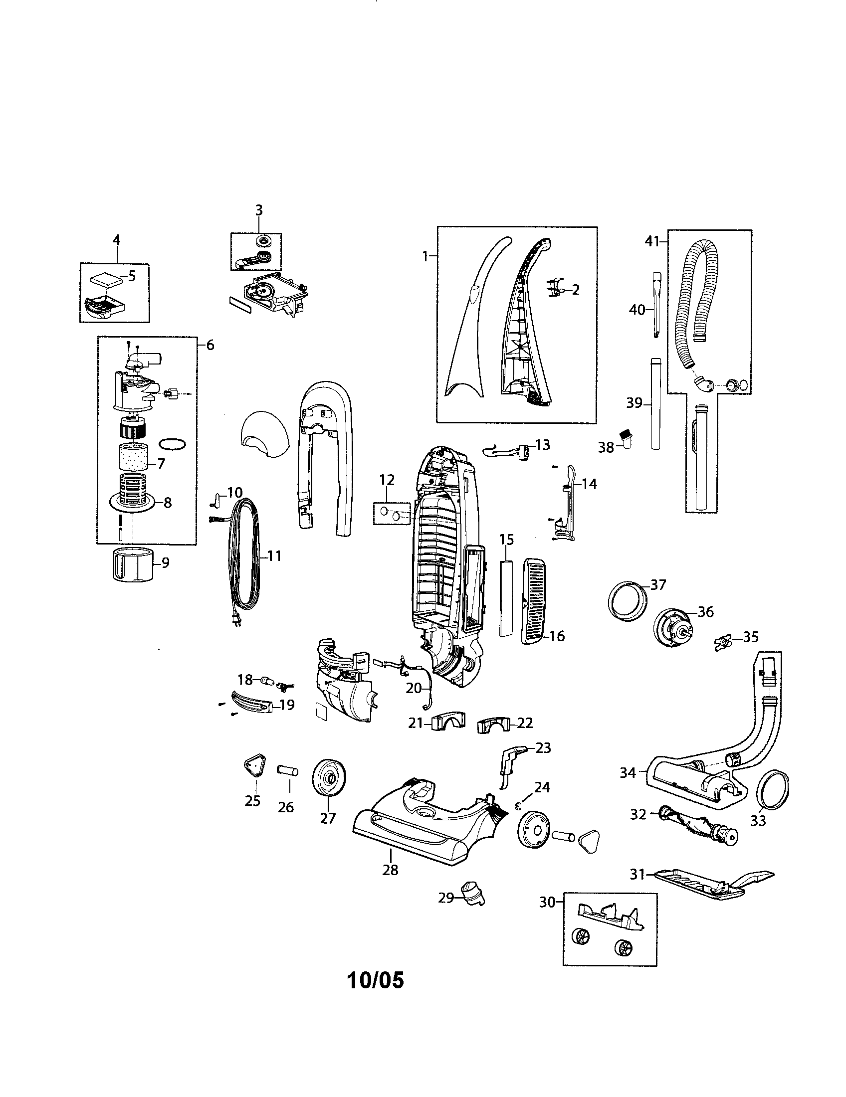 Bissell 9V00 maxi-glide bls diagram
