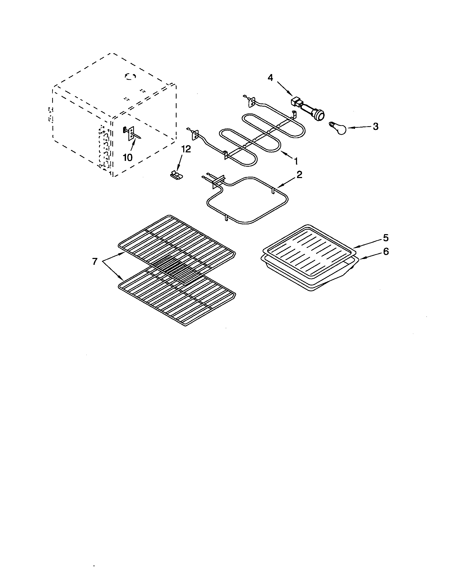 Whirlpool WHE383311 oven diagram