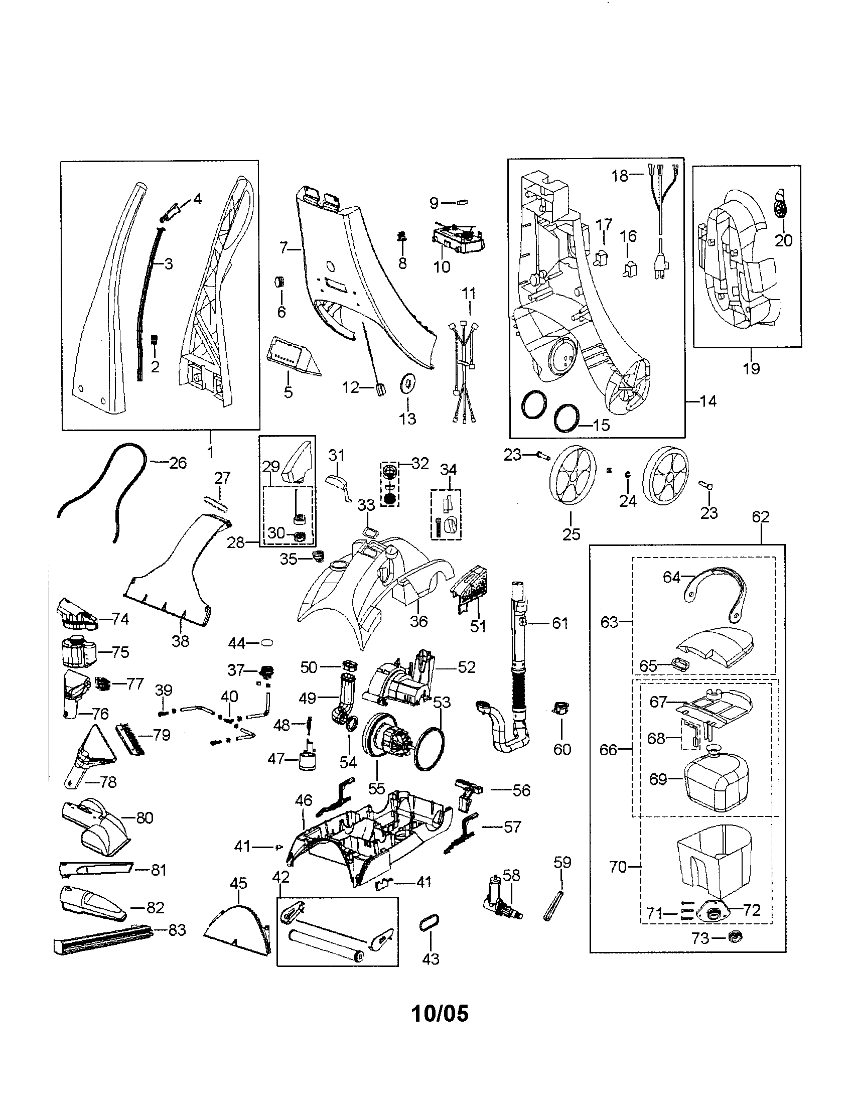 Bissell 7920 proheat cleaner diagram